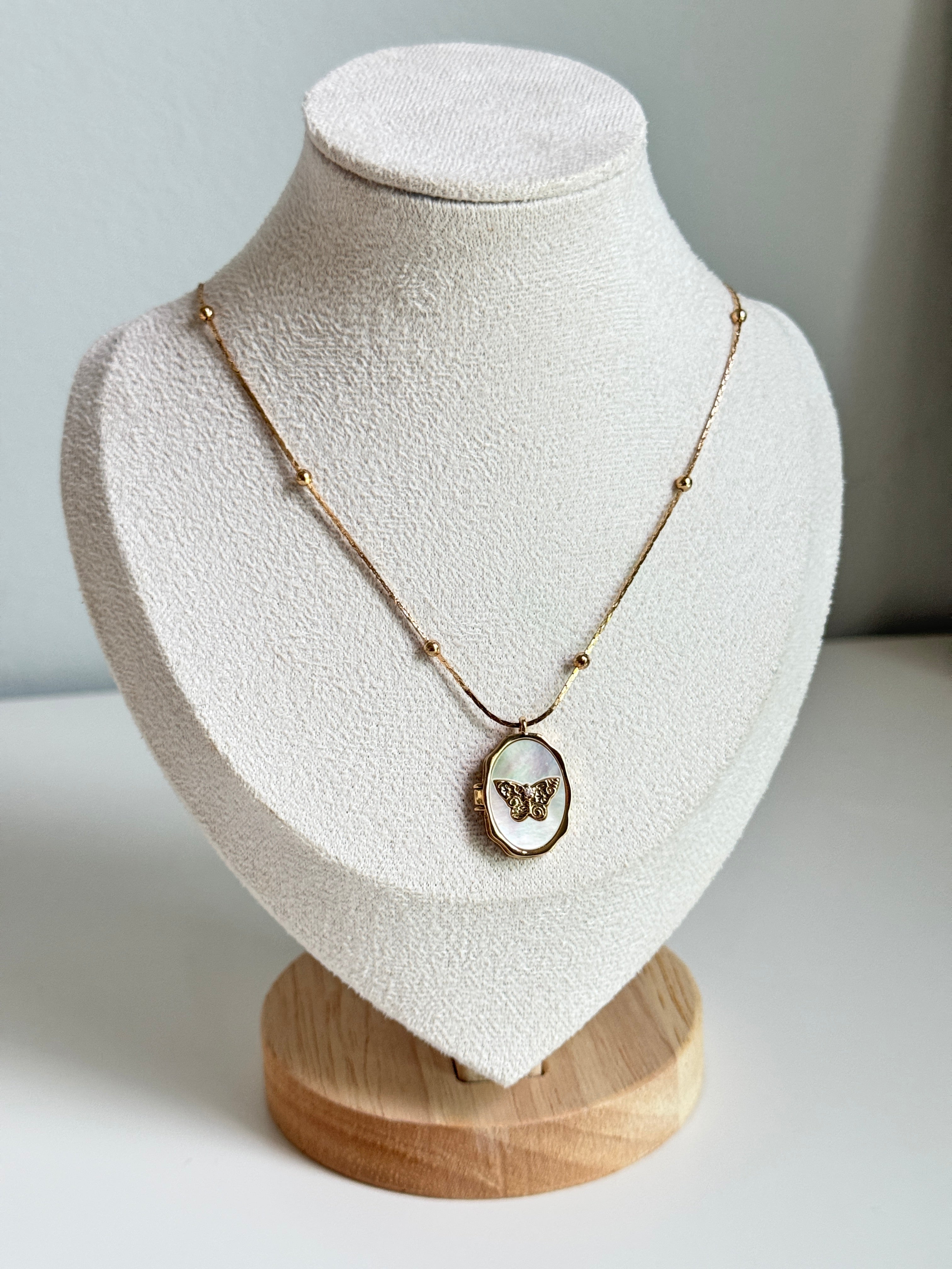 Butterfly Keepsake Locket Necklace