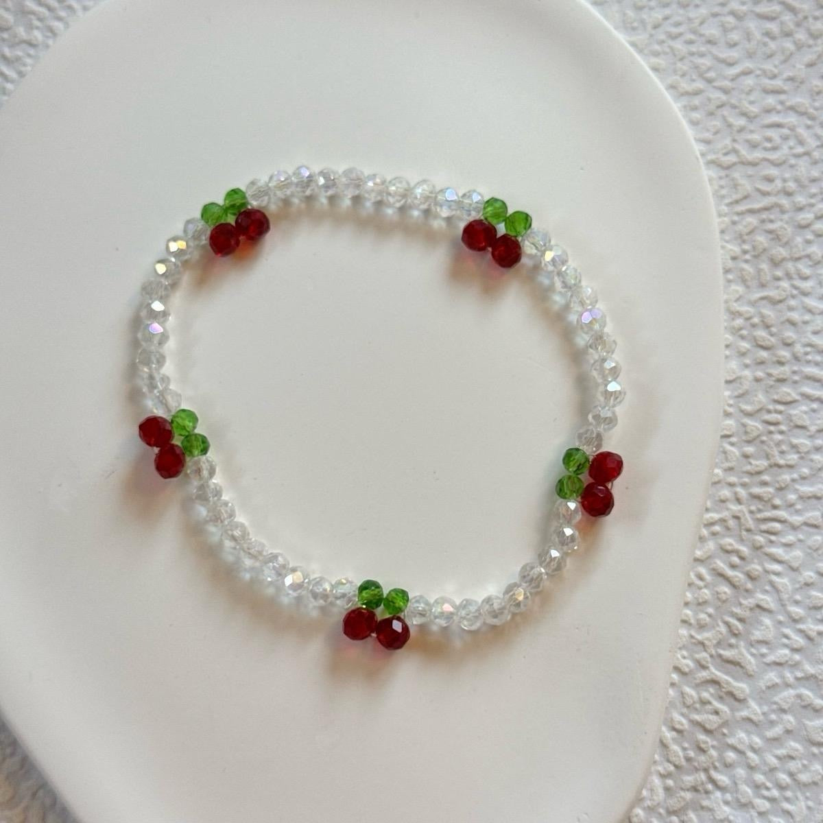 Cherry Beaded Bracelet