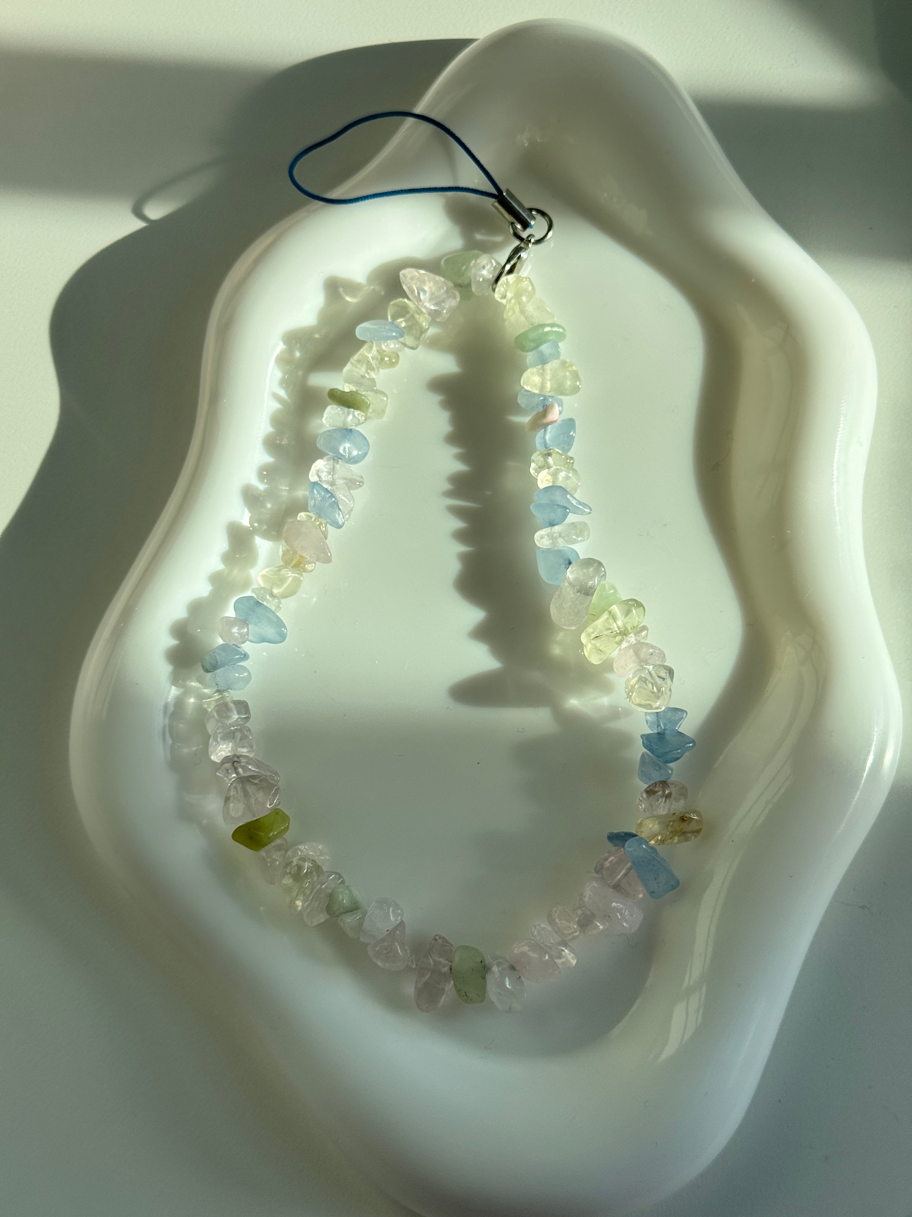 Pastel Chip Bead Phone Charm