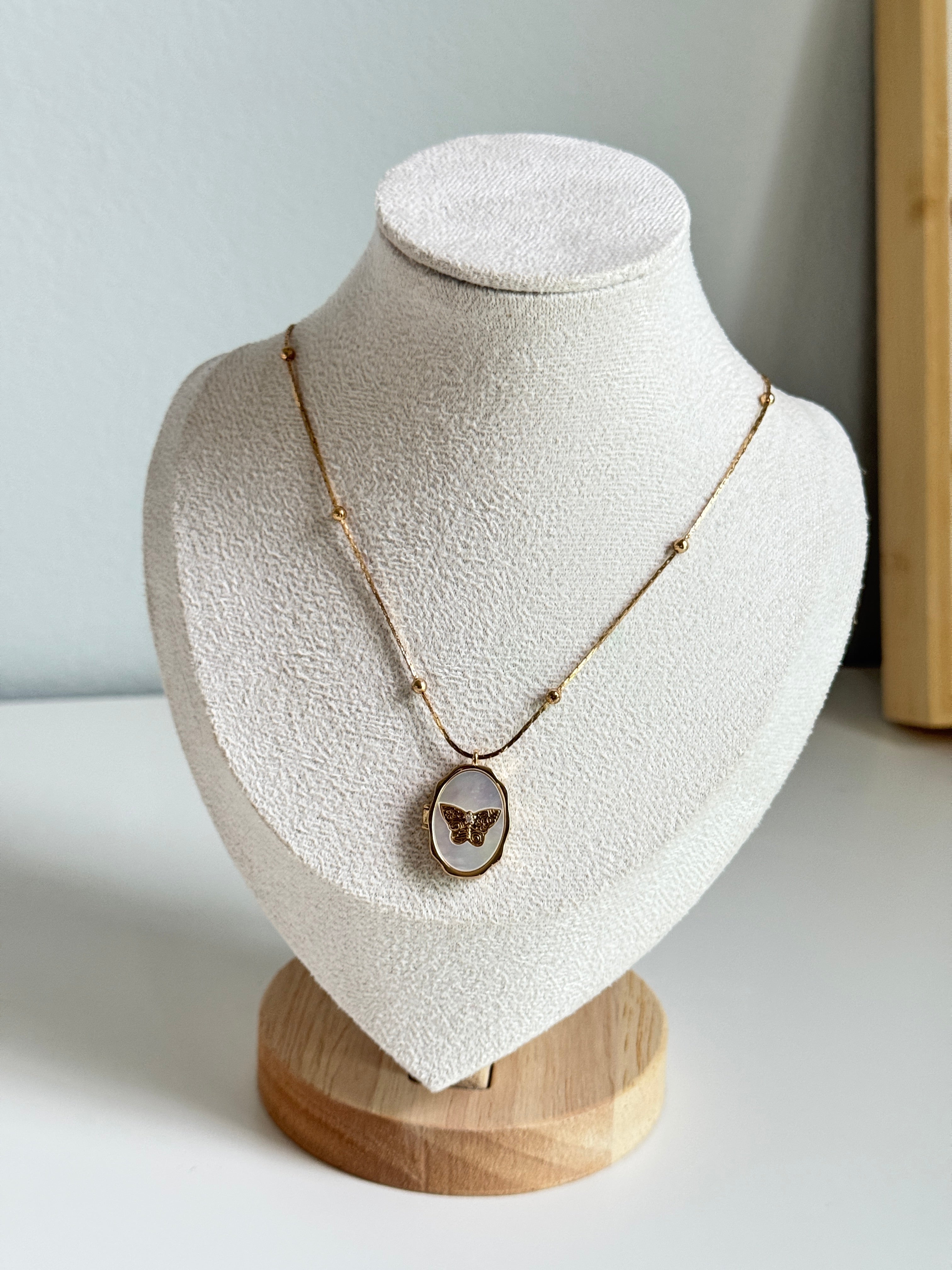 Butterfly Keepsake Locket Necklace