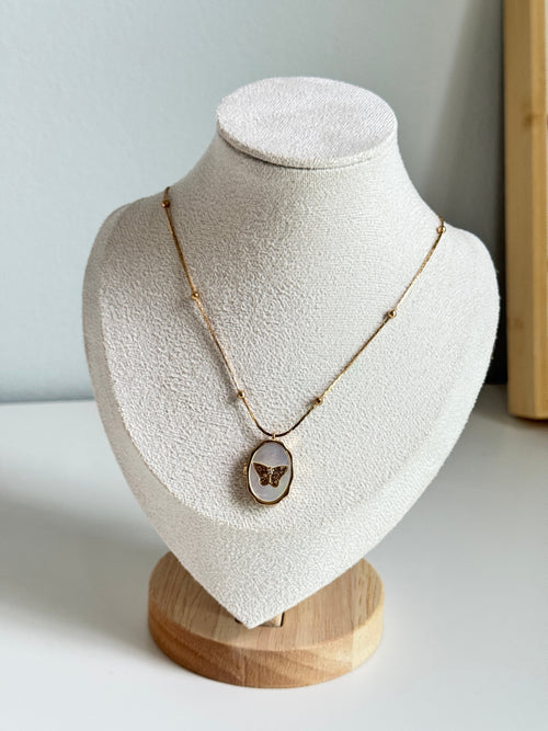 Butterfly Keepsake Locket Necklace