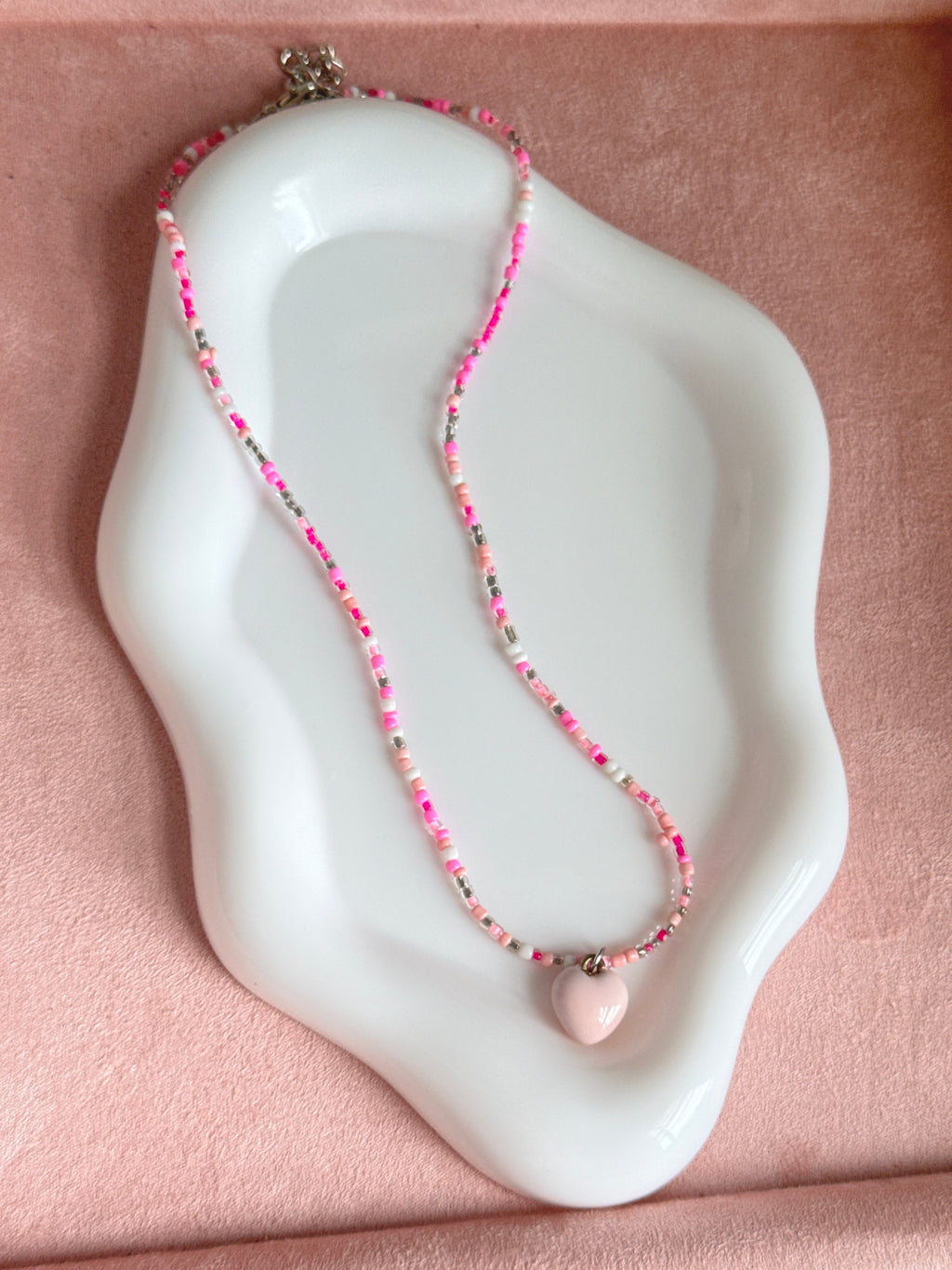 Pink Love Beaded Necklace
