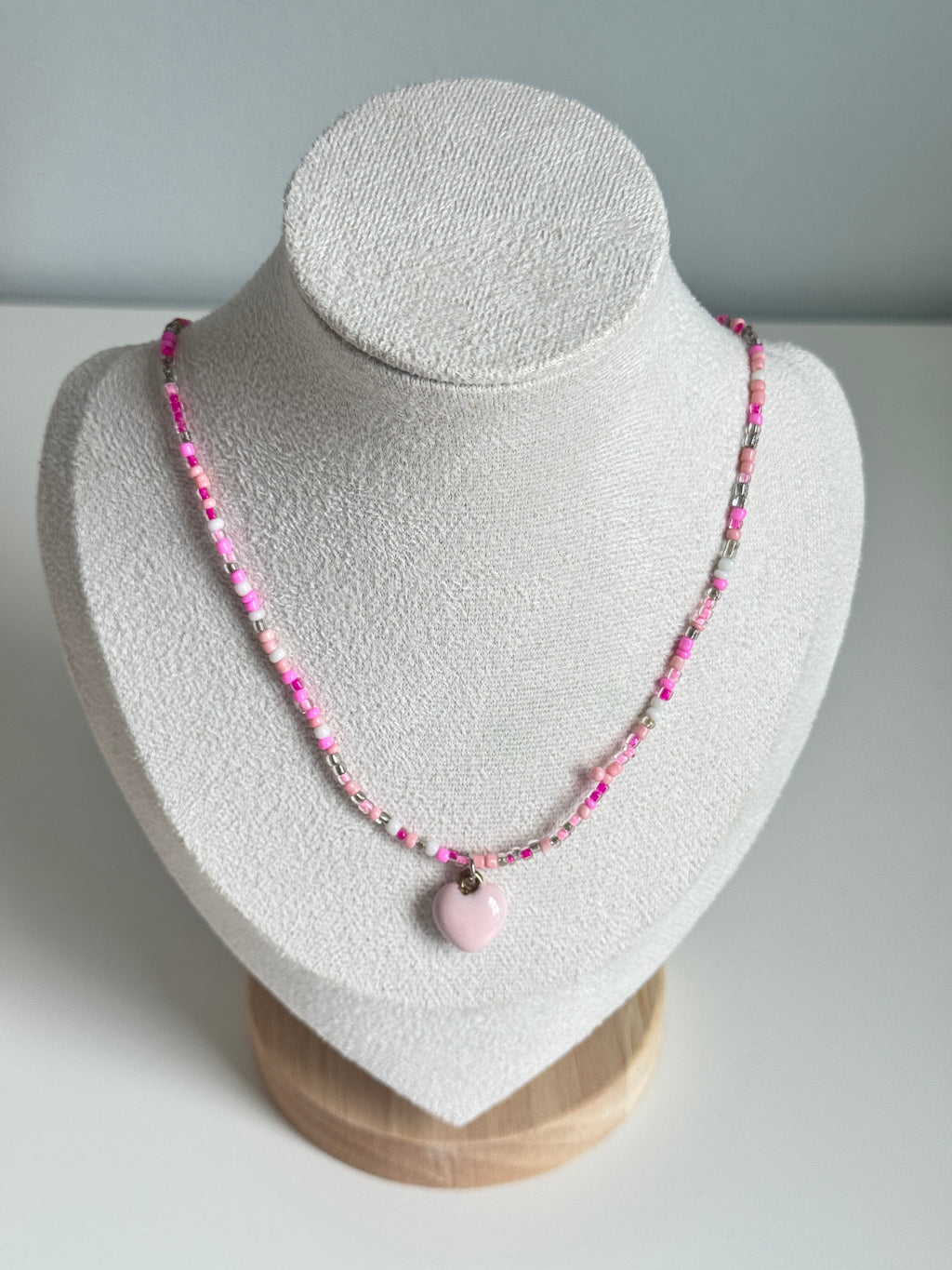 Pink Love Beaded Necklace