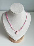 Pink Love Beaded Necklace