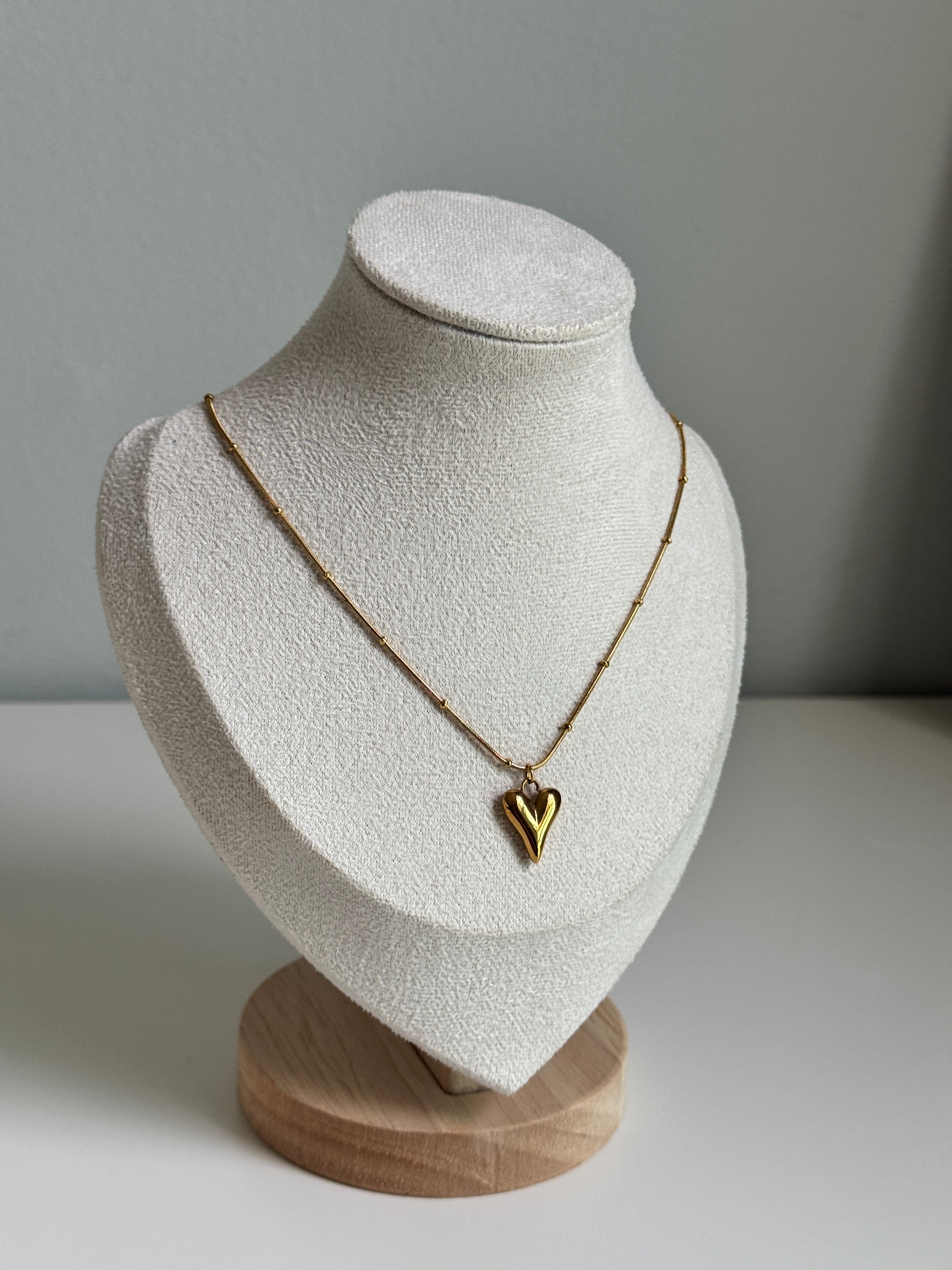 Golden Heart Pendant Necklace
