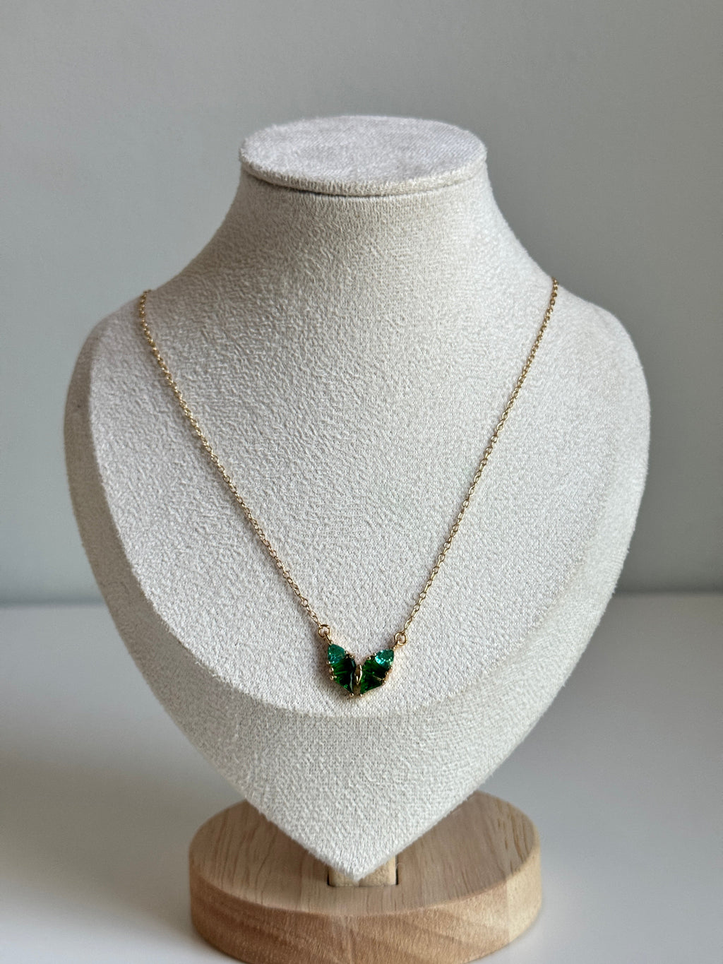 Emerald Flutter Necklace