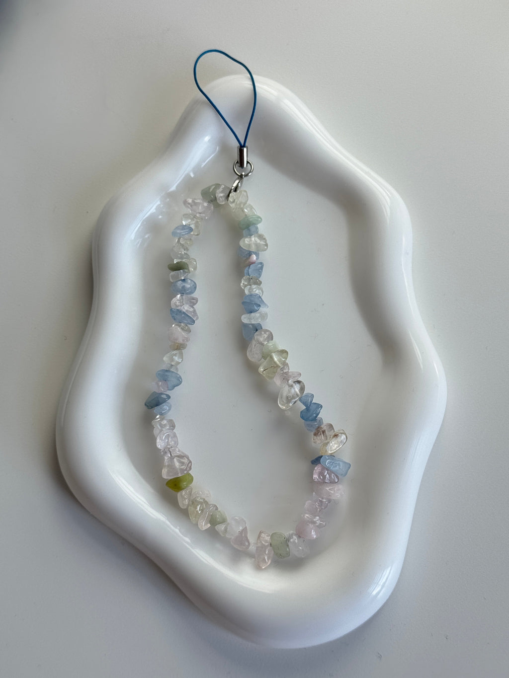 Pastel Chip Bead Phone Charm