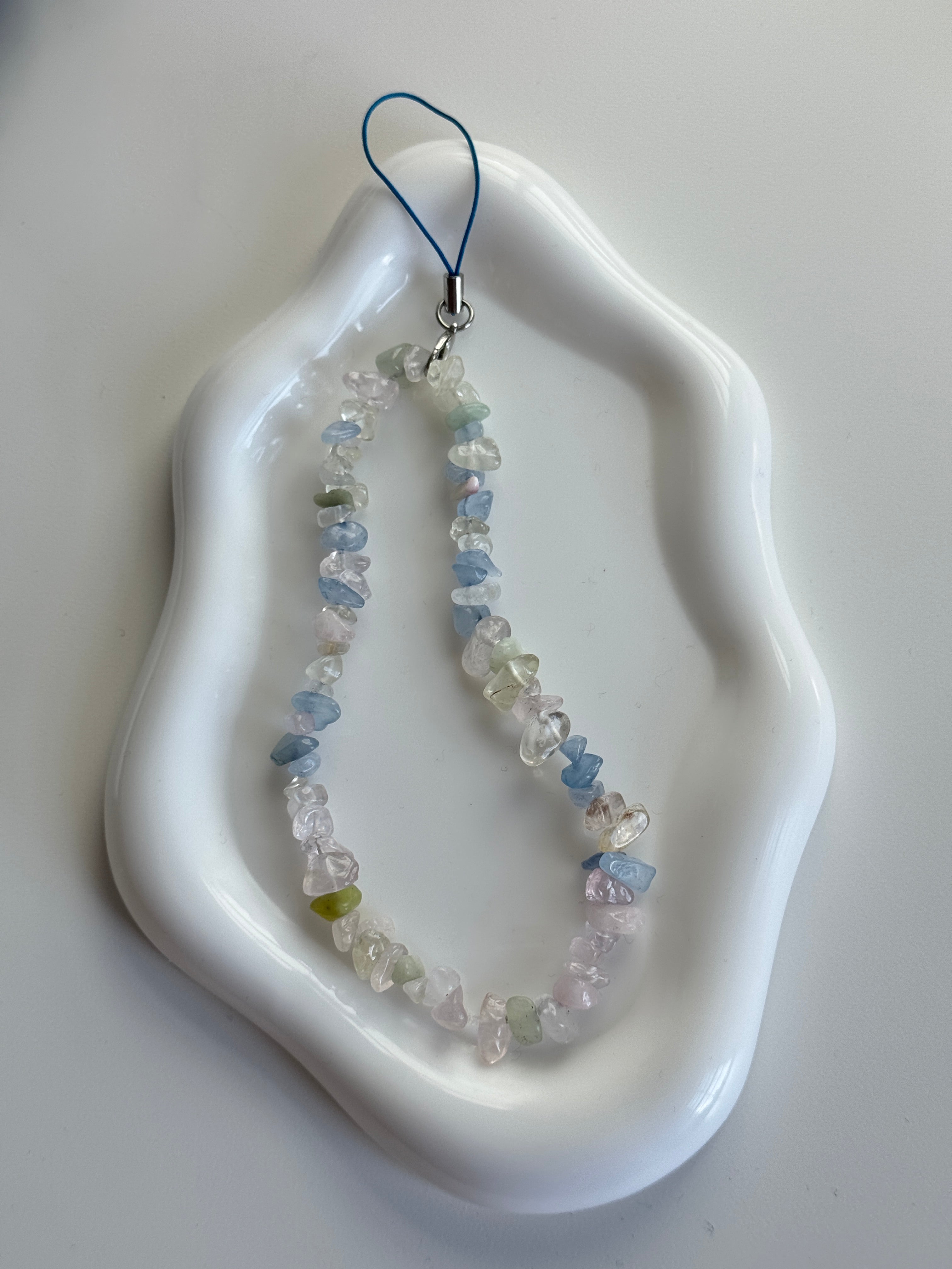 Pastel Chip Bead Phone Charm