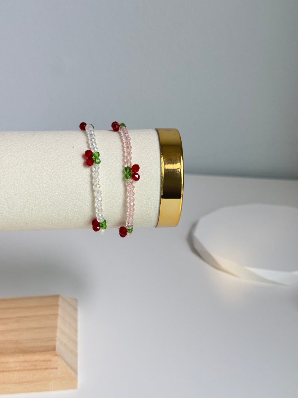Cherry Beaded Bracelet
