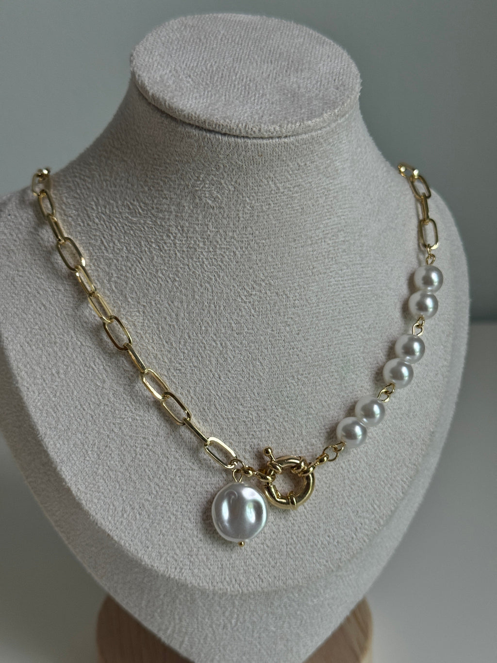 Pearl Link Statement Necklace