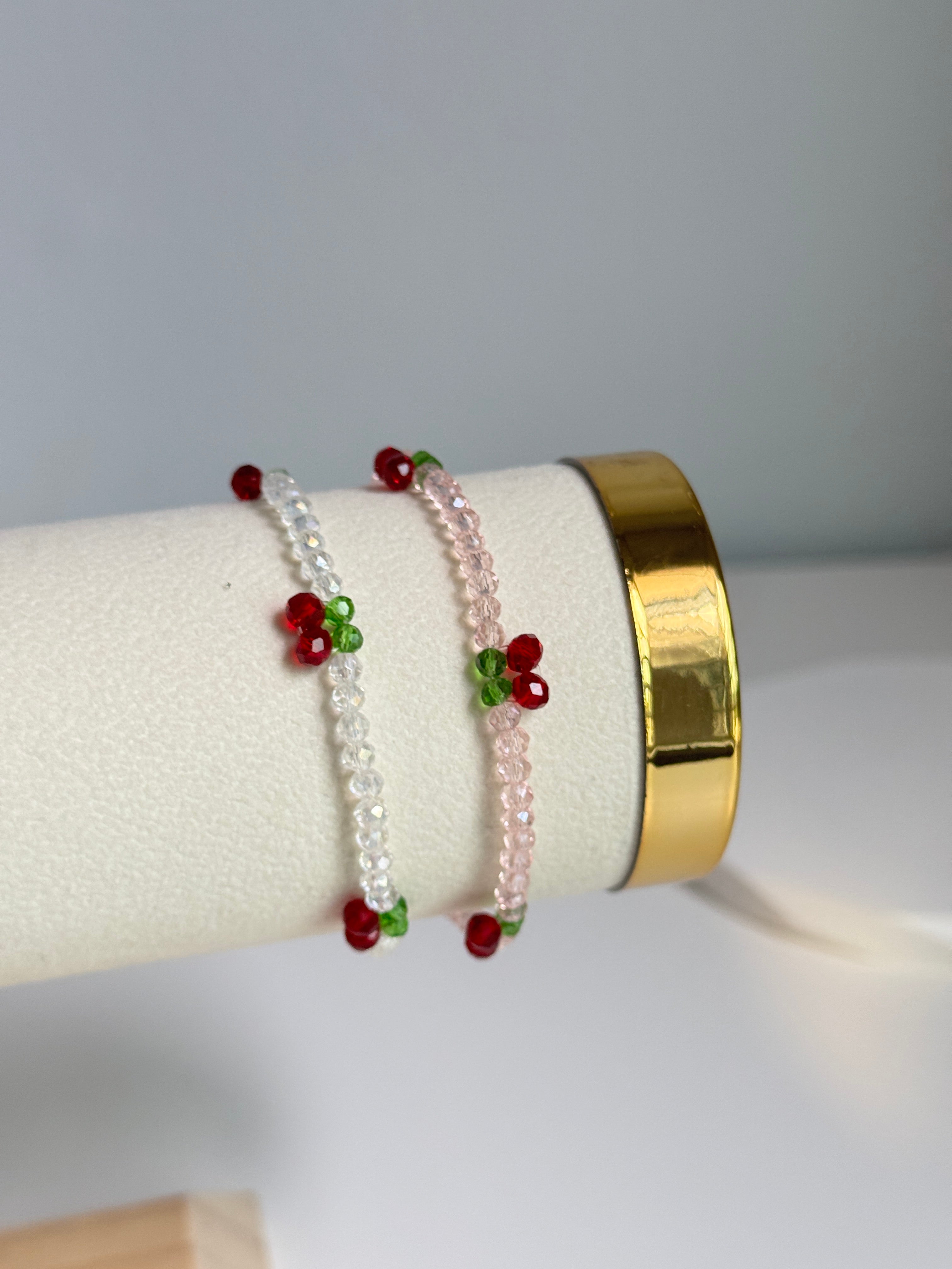 Cherry Beaded Bracelet