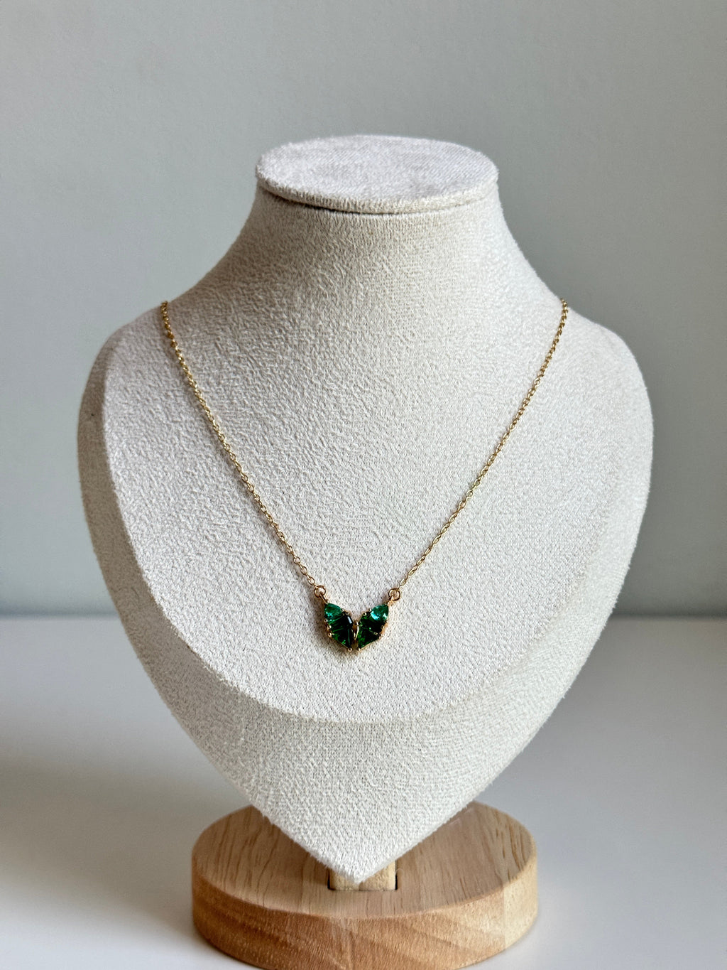 Emerald Flutter Necklace