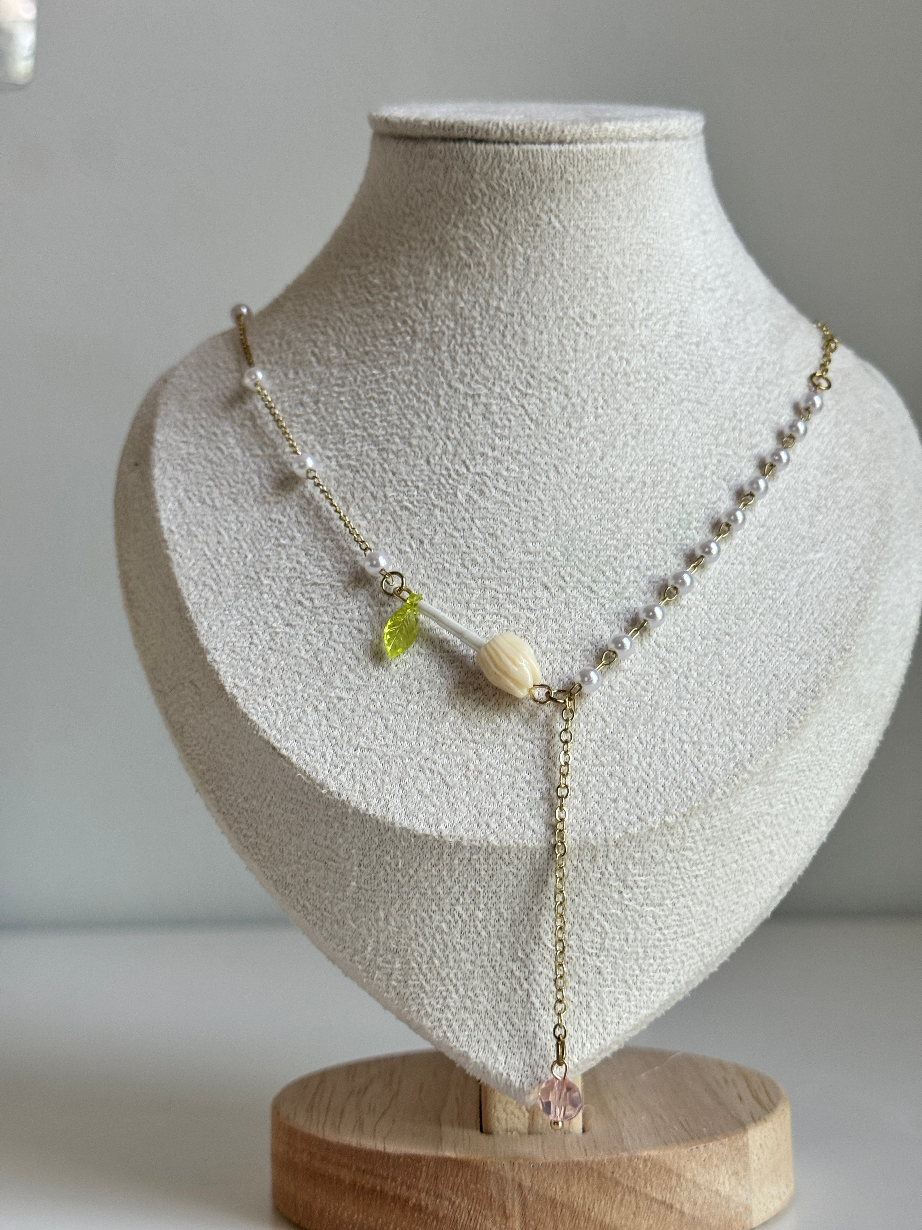 Pearl Bloom Drop Necklace