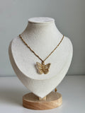 Golden Flutter Butterfly Necklace
