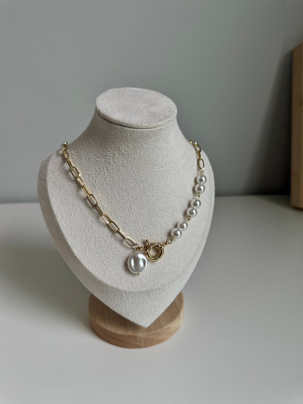 Pearl Link Statement Necklace