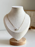 Minimal Pearl Drop Necklace – Gold
