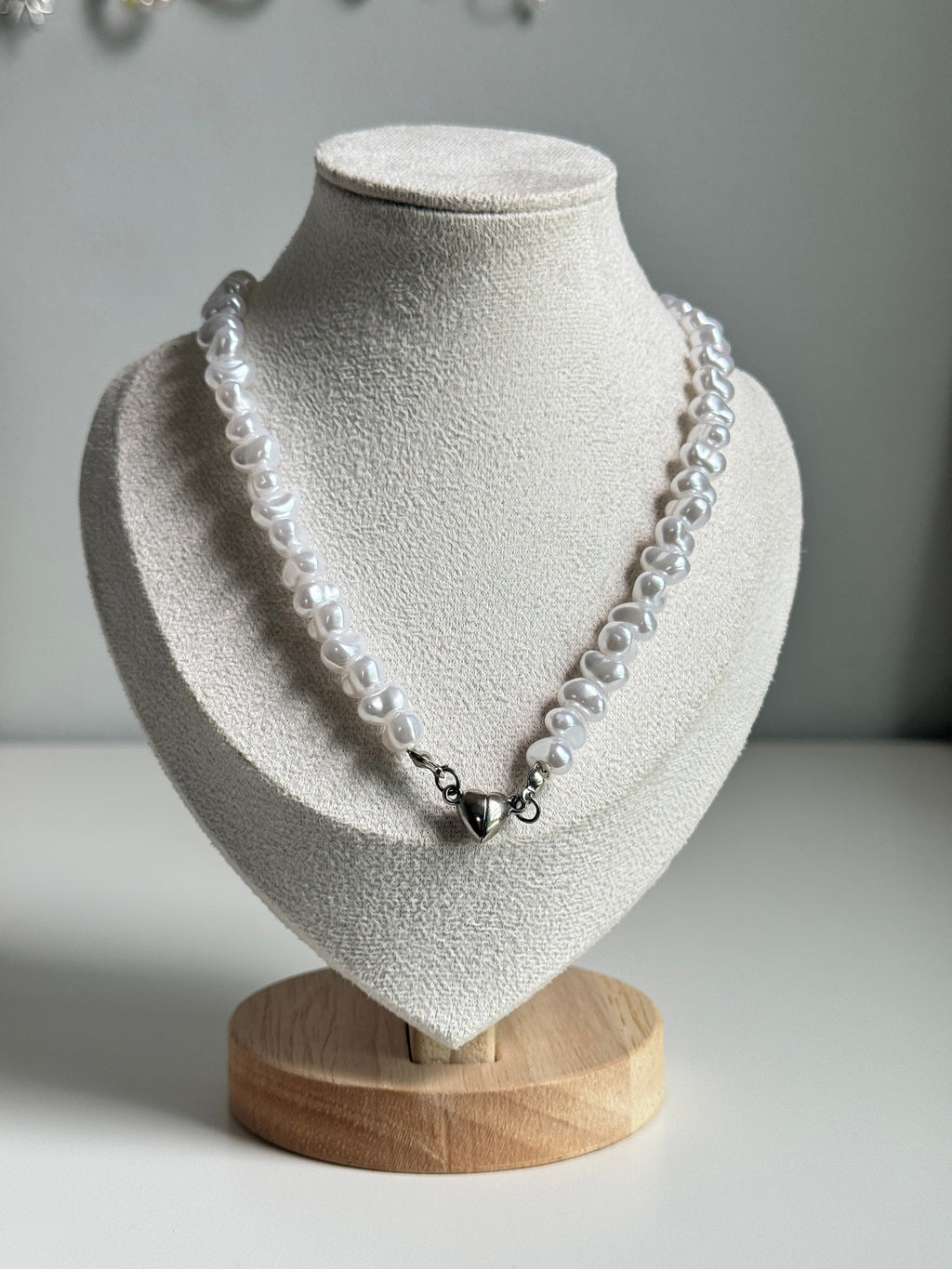Luna Heart Pearl Necklace