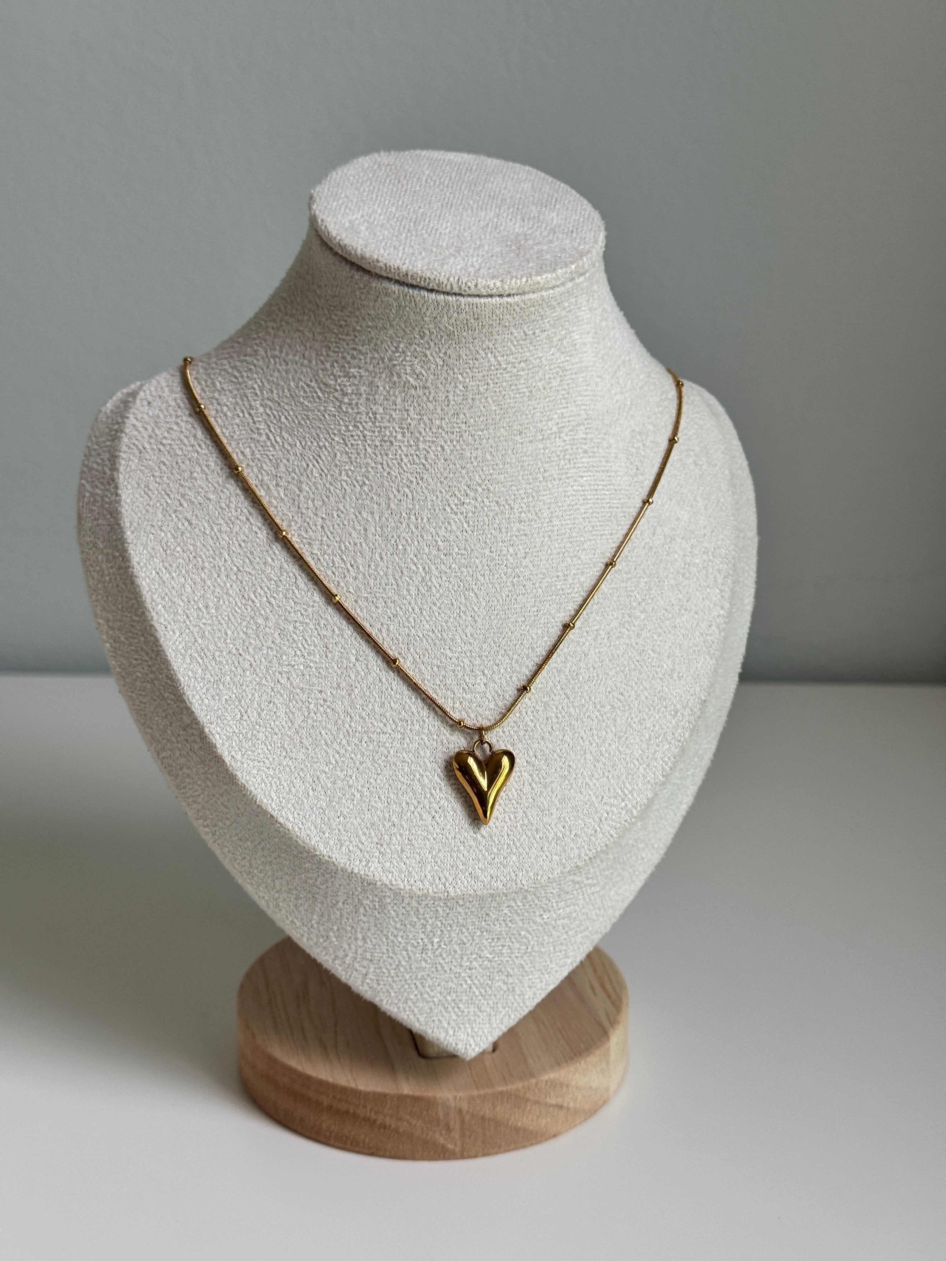 Golden Heart Pendant Necklace