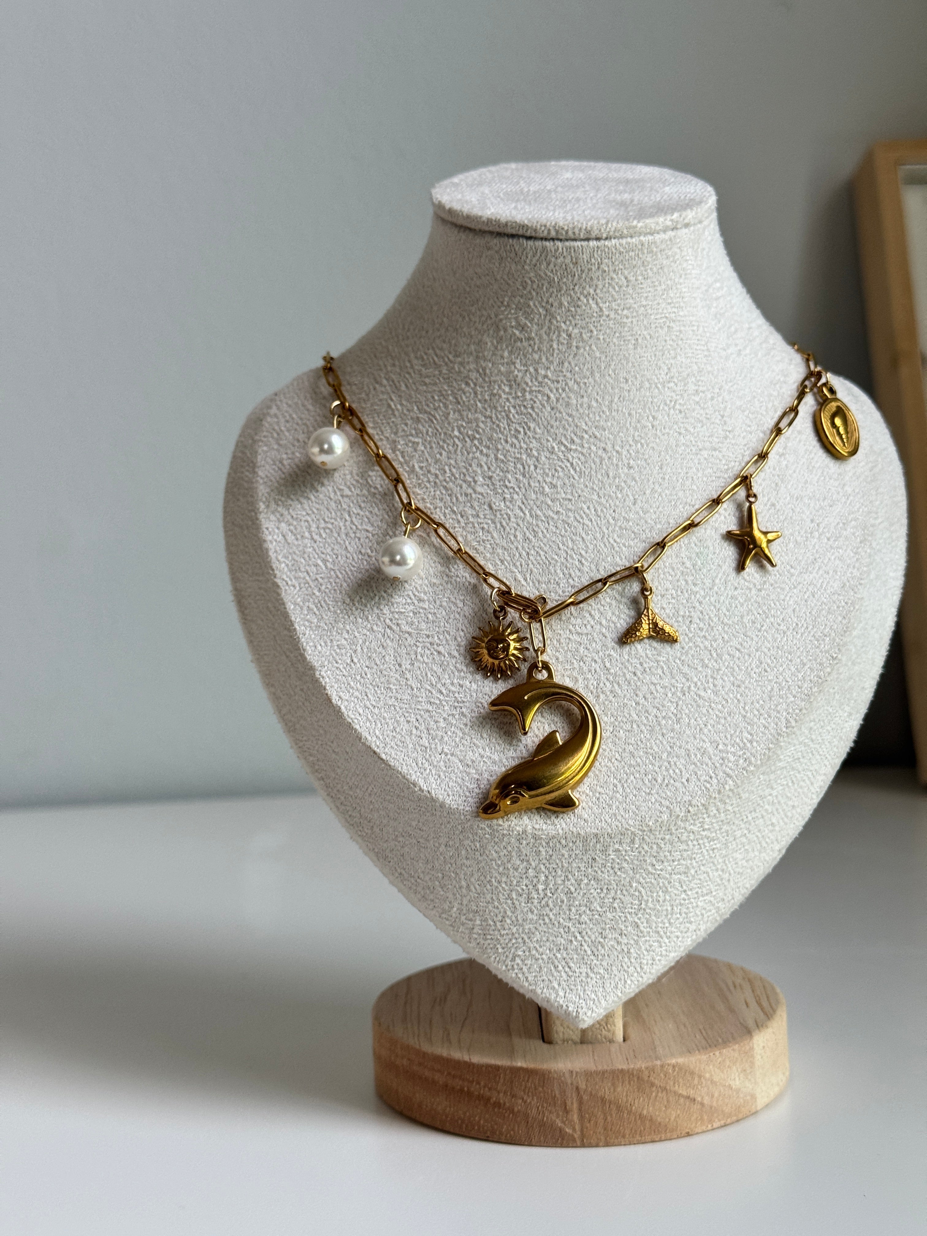 Golden Tide Charm Necklace