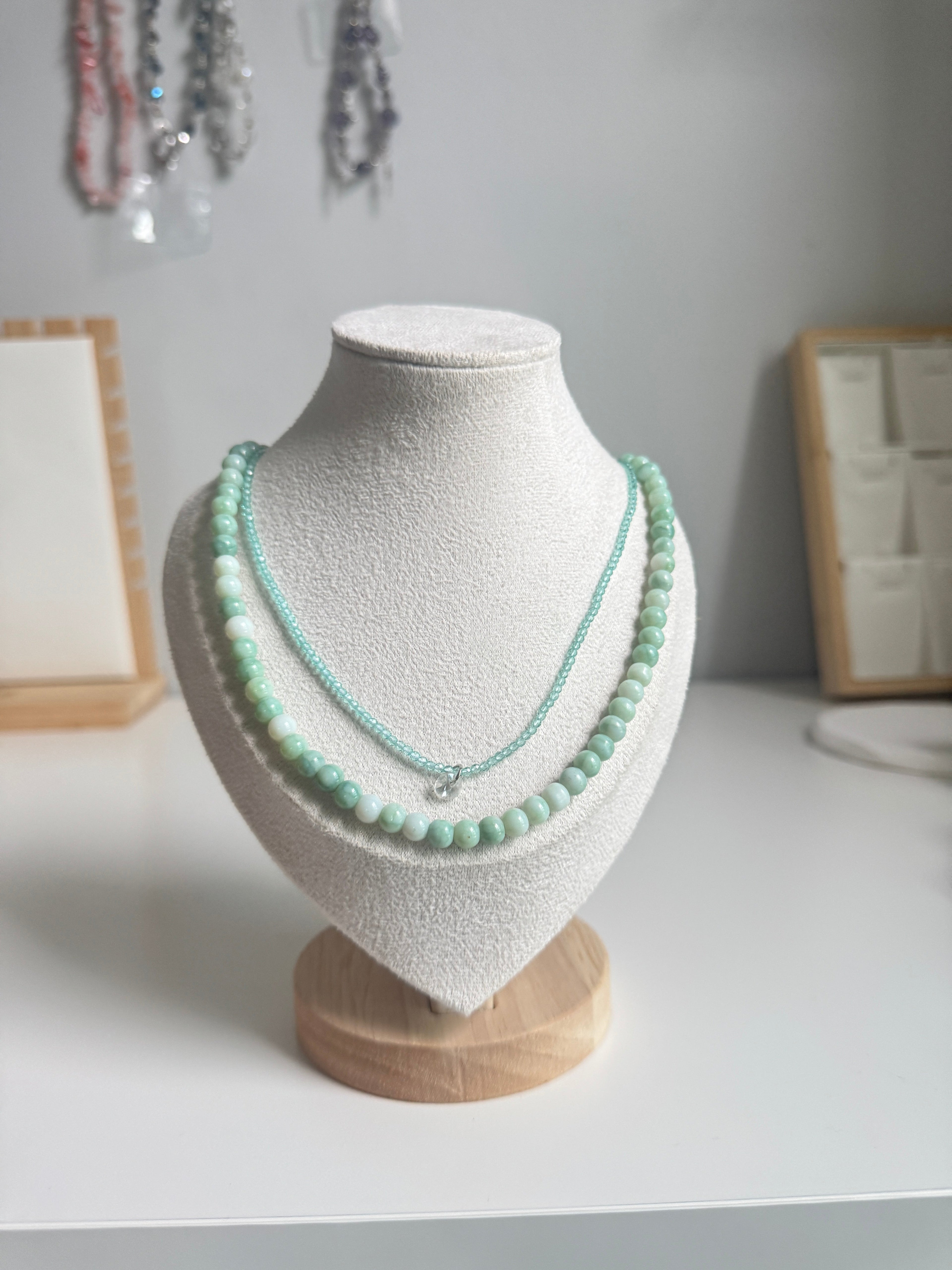 Sea Mist Layered Necklace Set