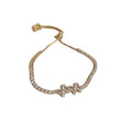 Gold Butterfly Tennis Bracelet