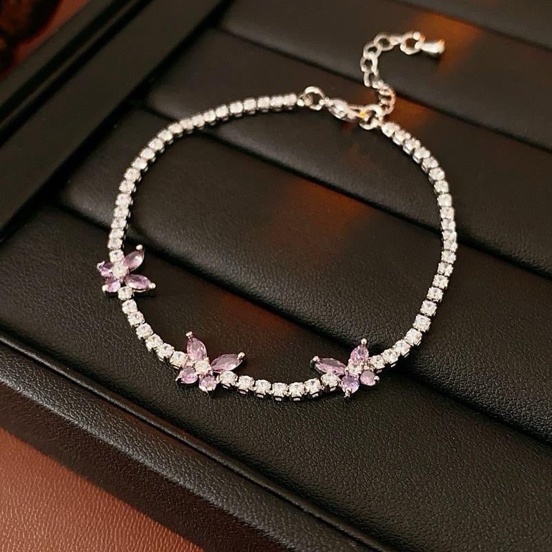 Butterfly Zircon Tennis Bracelet