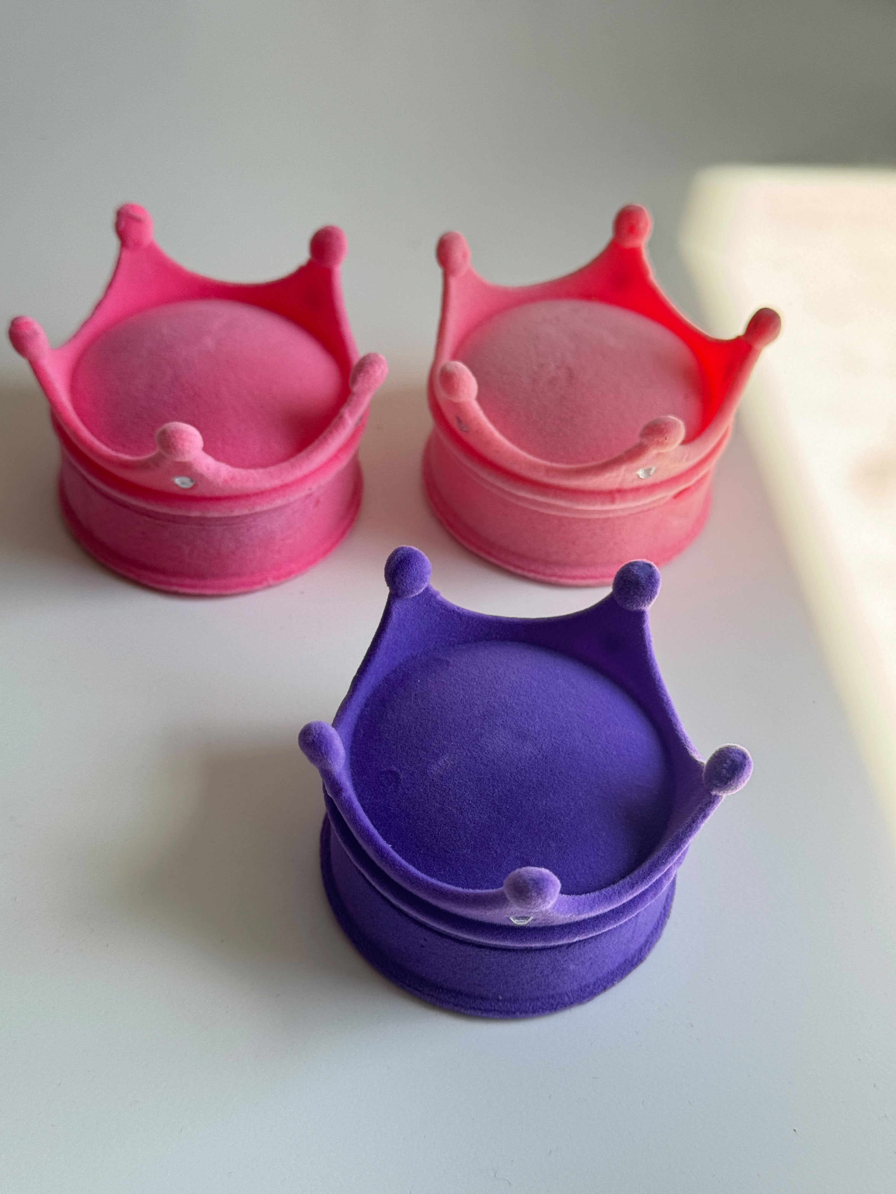 Princess Crown Velvet Jewelry Box