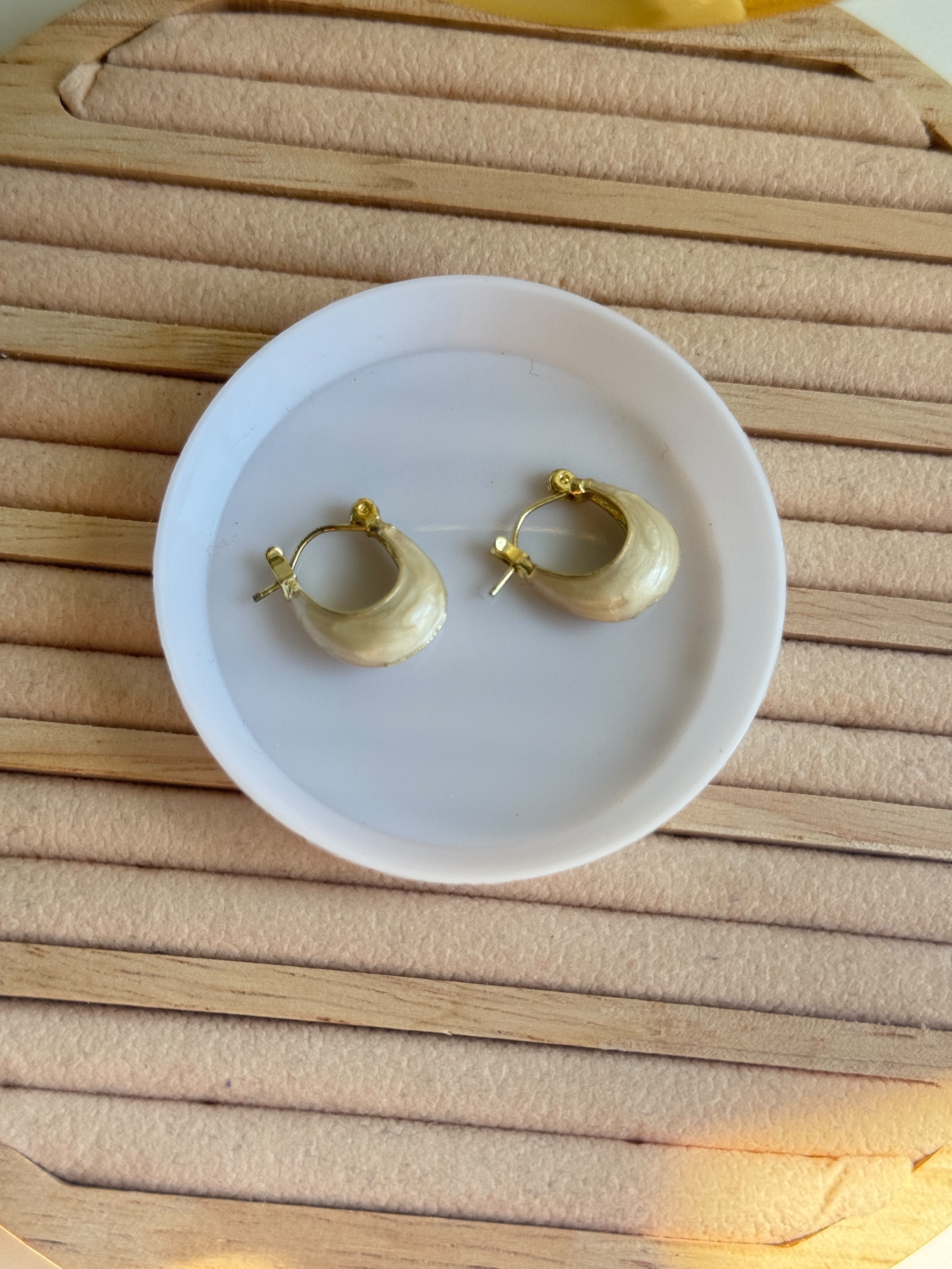 Gold glaze Dainty Hoop stanless steel Earrings