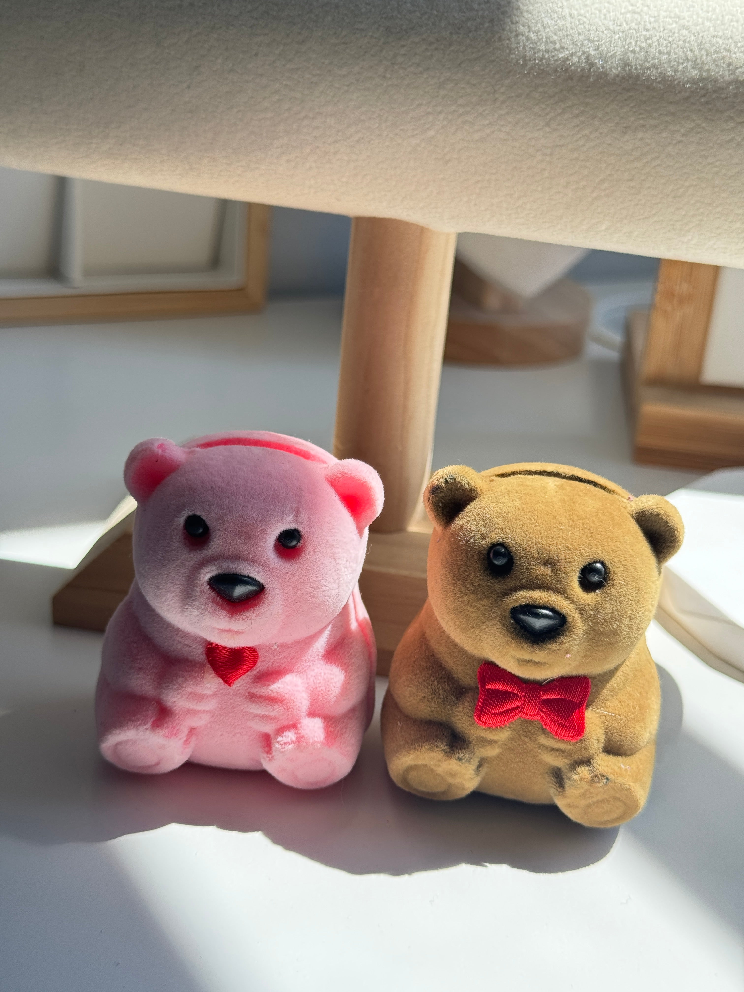 Teddy Bear Velvet Jewelry Box