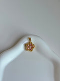 Five-Petal Pink Gemstone Pendant