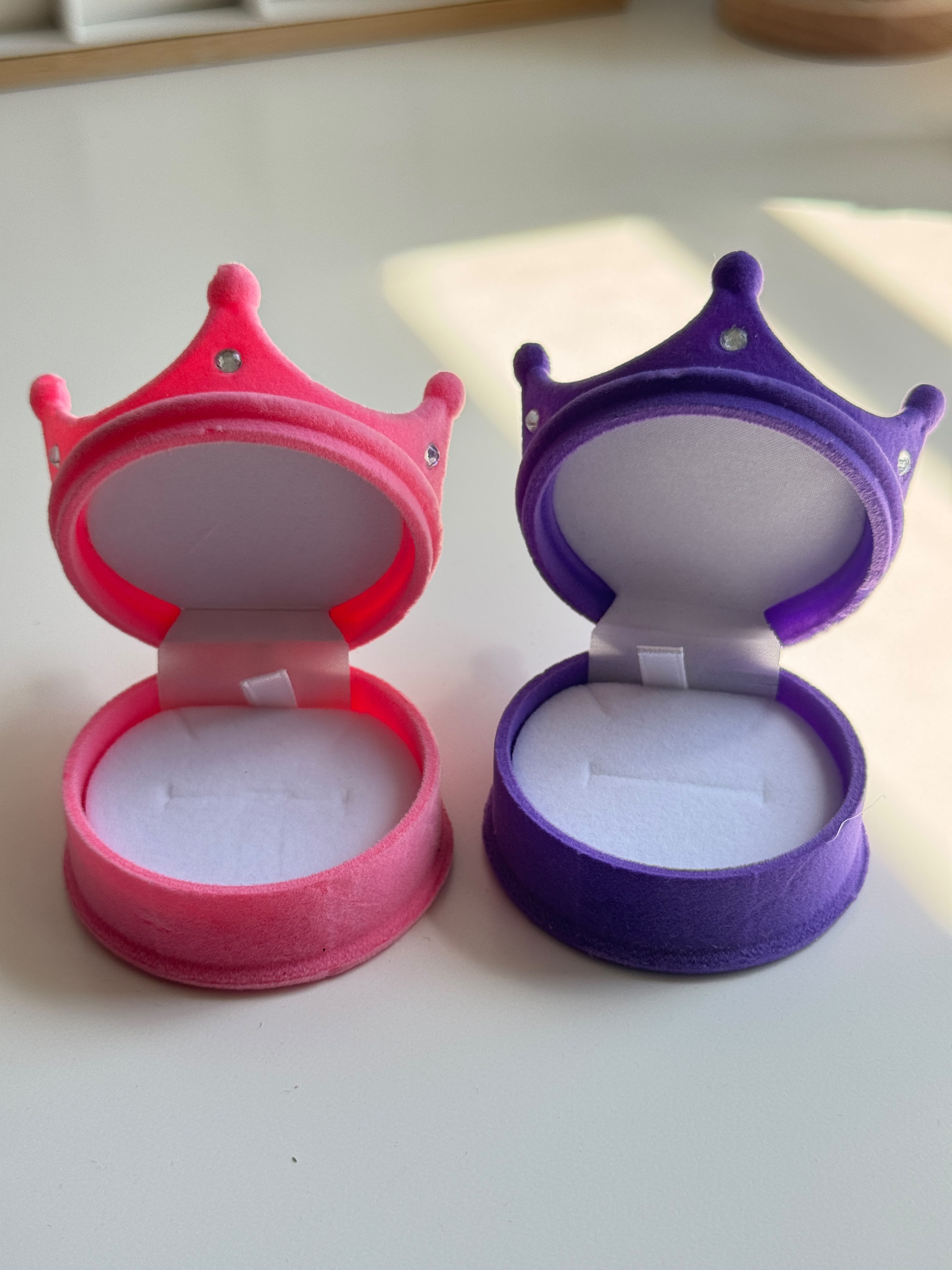 Princess Crown Velvet Jewelry Box