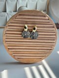 Gold an silver petal Drop Earrings