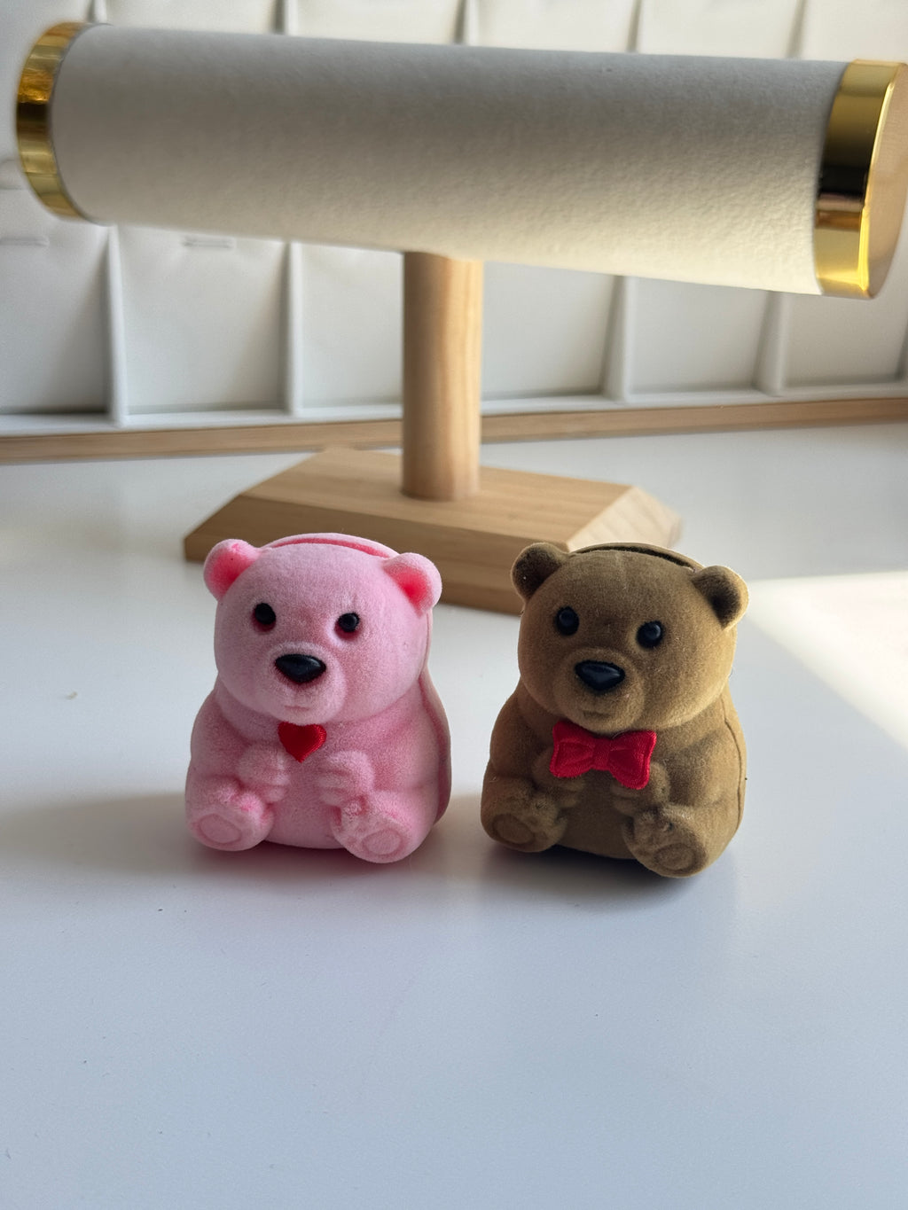 Teddy Bear Velvet Jewelry Box