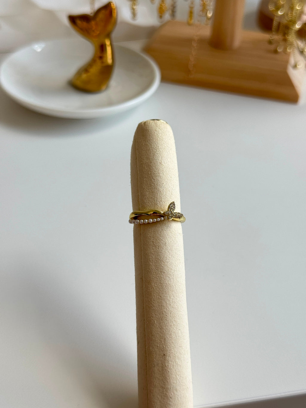 Gold Butterfly Adjustable Ring