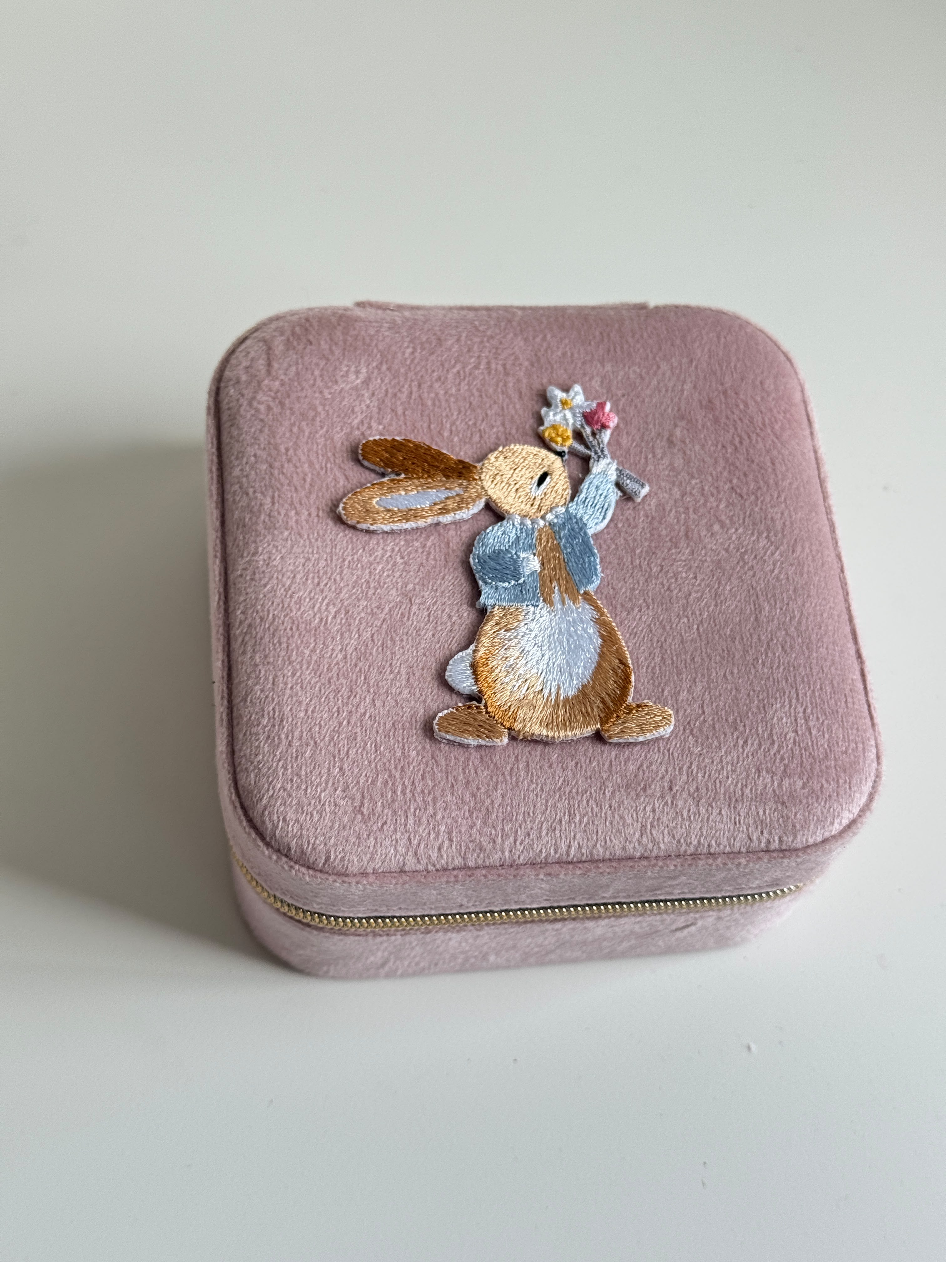 Velvet Bunny Travel Jewelry Box