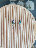Painted mini tulip Earrings
