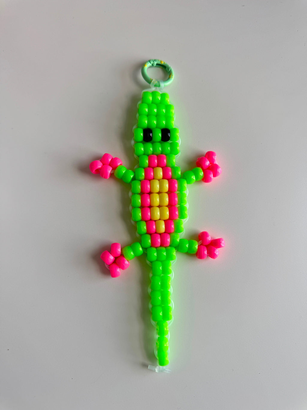 Pony Bead crocodile Keychain