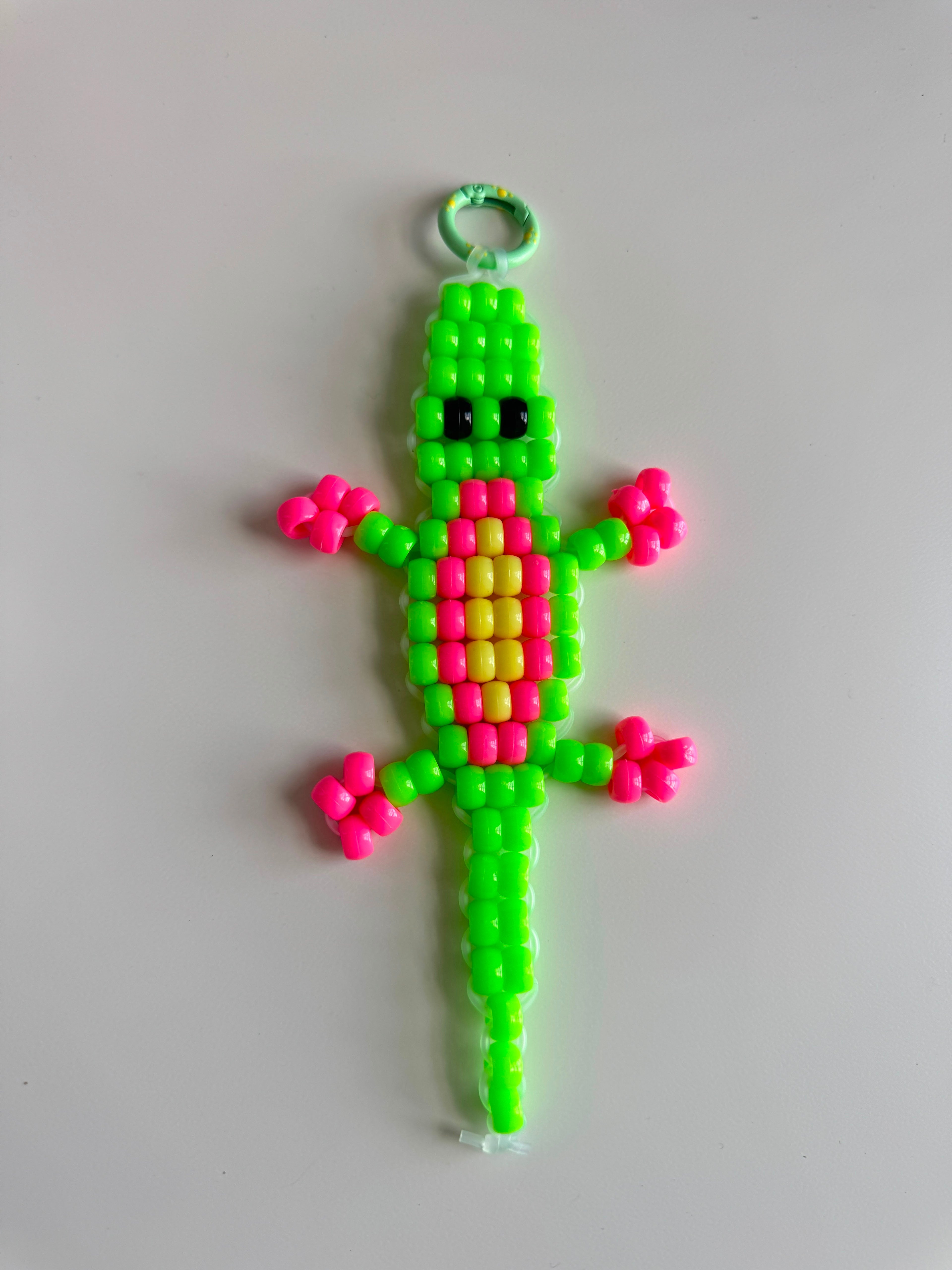 Pony Bead crocodile Keychain