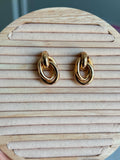 Slupted Gold Hoop earrings