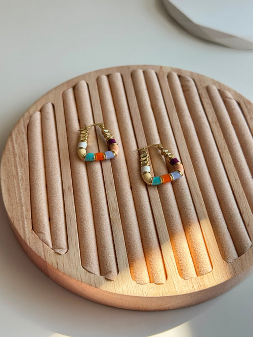 18k multicolor Gold Earrings