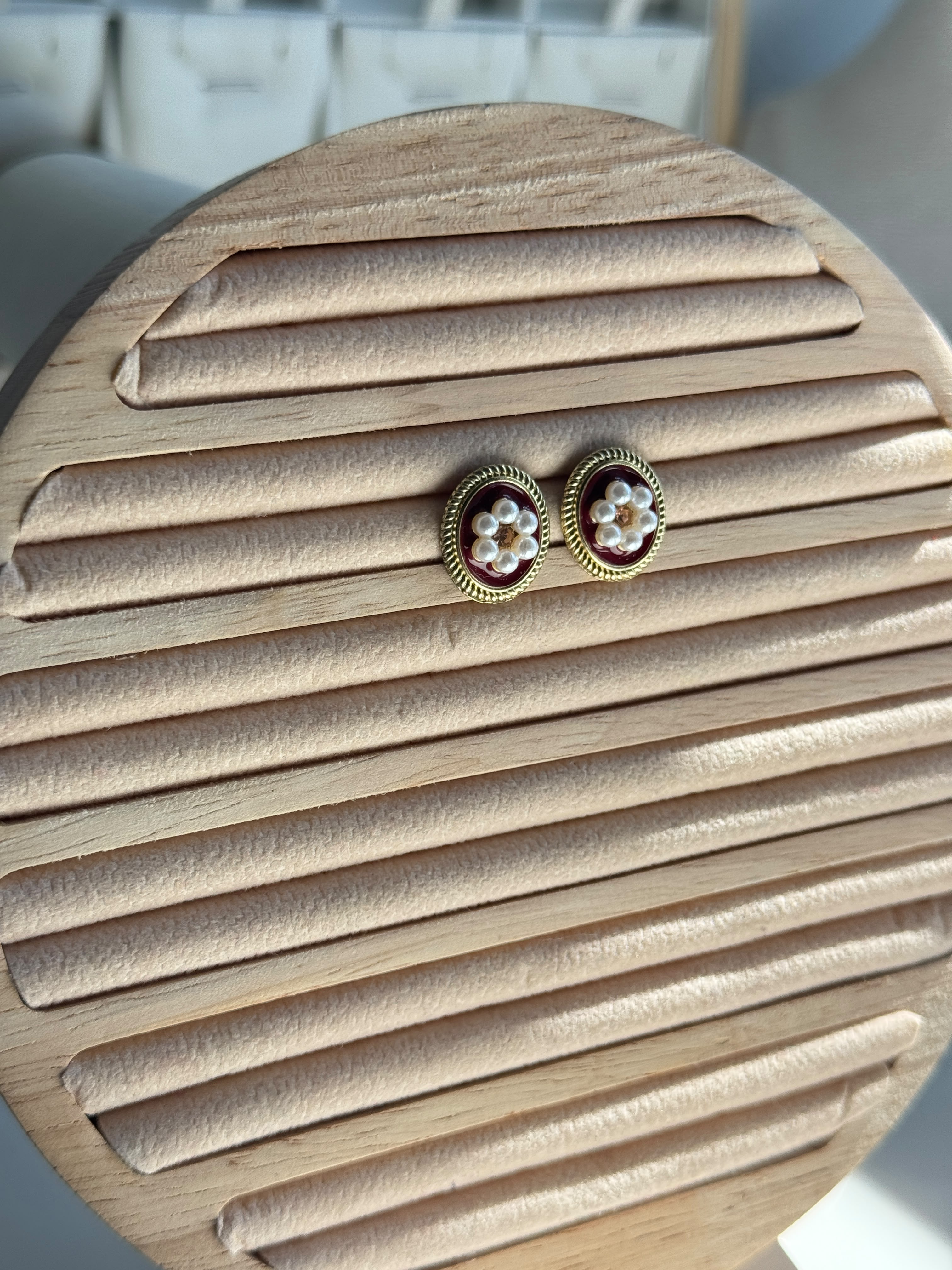 Pearl Floral Studs