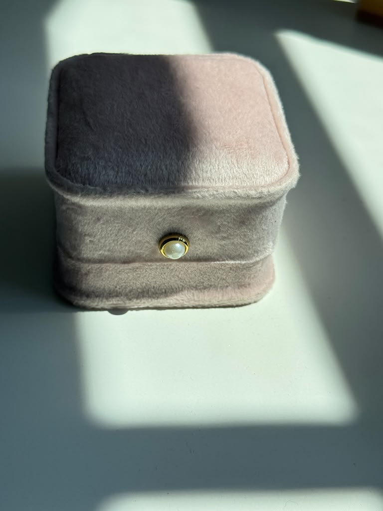 Pearl Velvet Jewelry Box