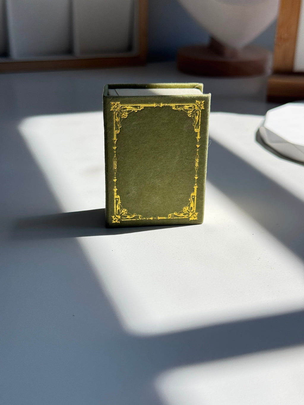 Vintage Book velvet jewelry Box
