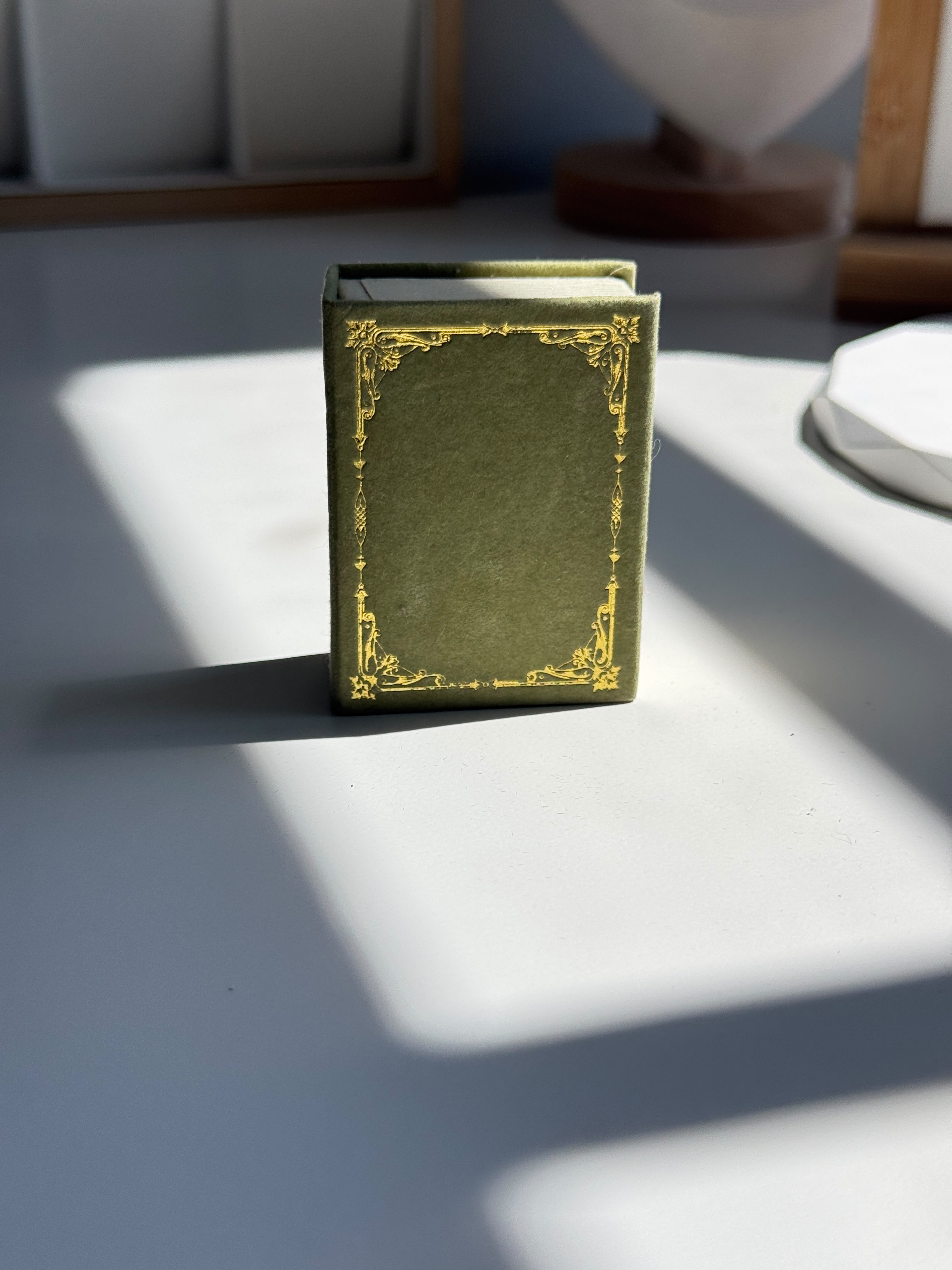 Vintage Book velvet jewelry Box
