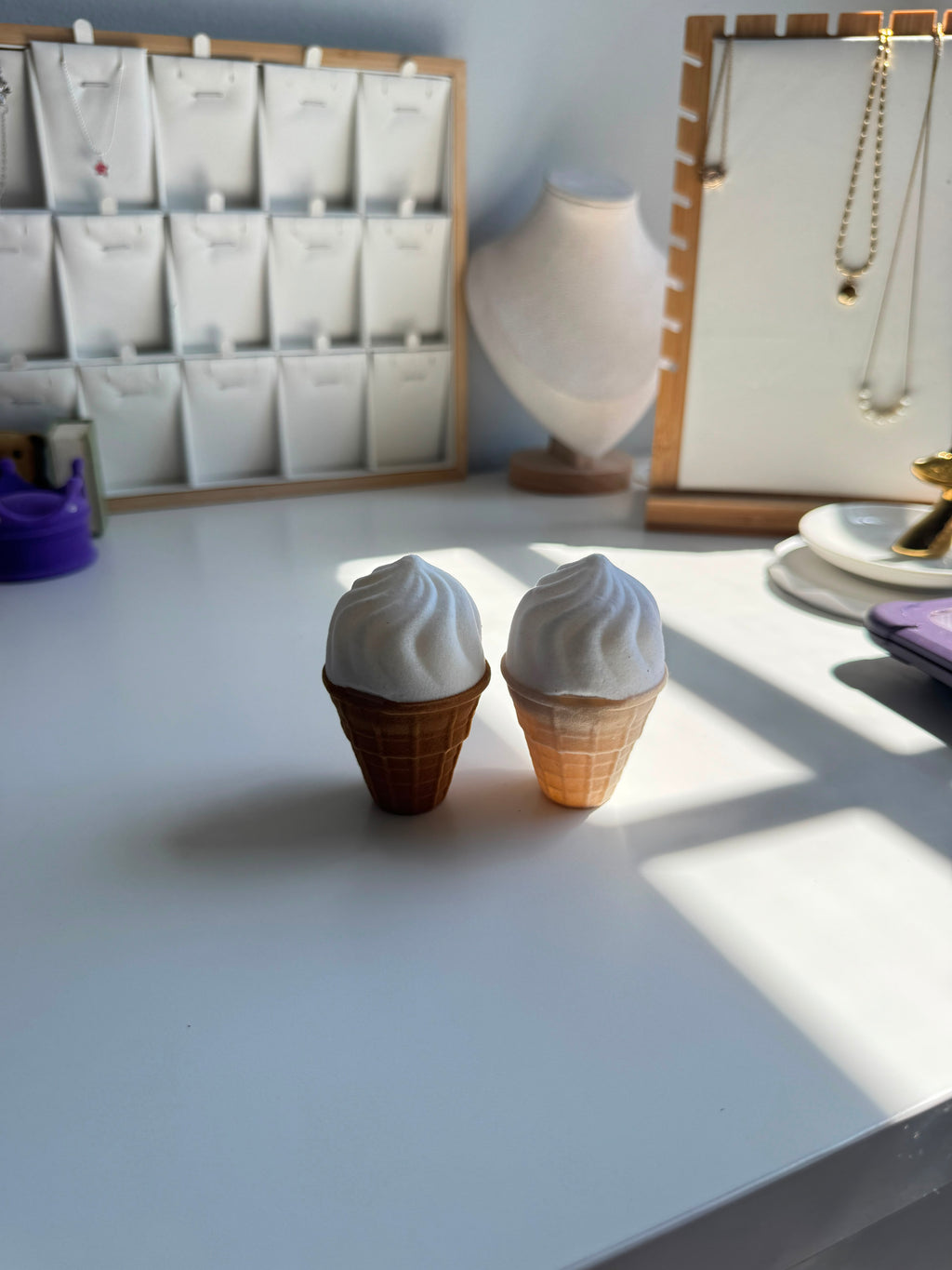 Ice-cream cone velvet jewelry Box