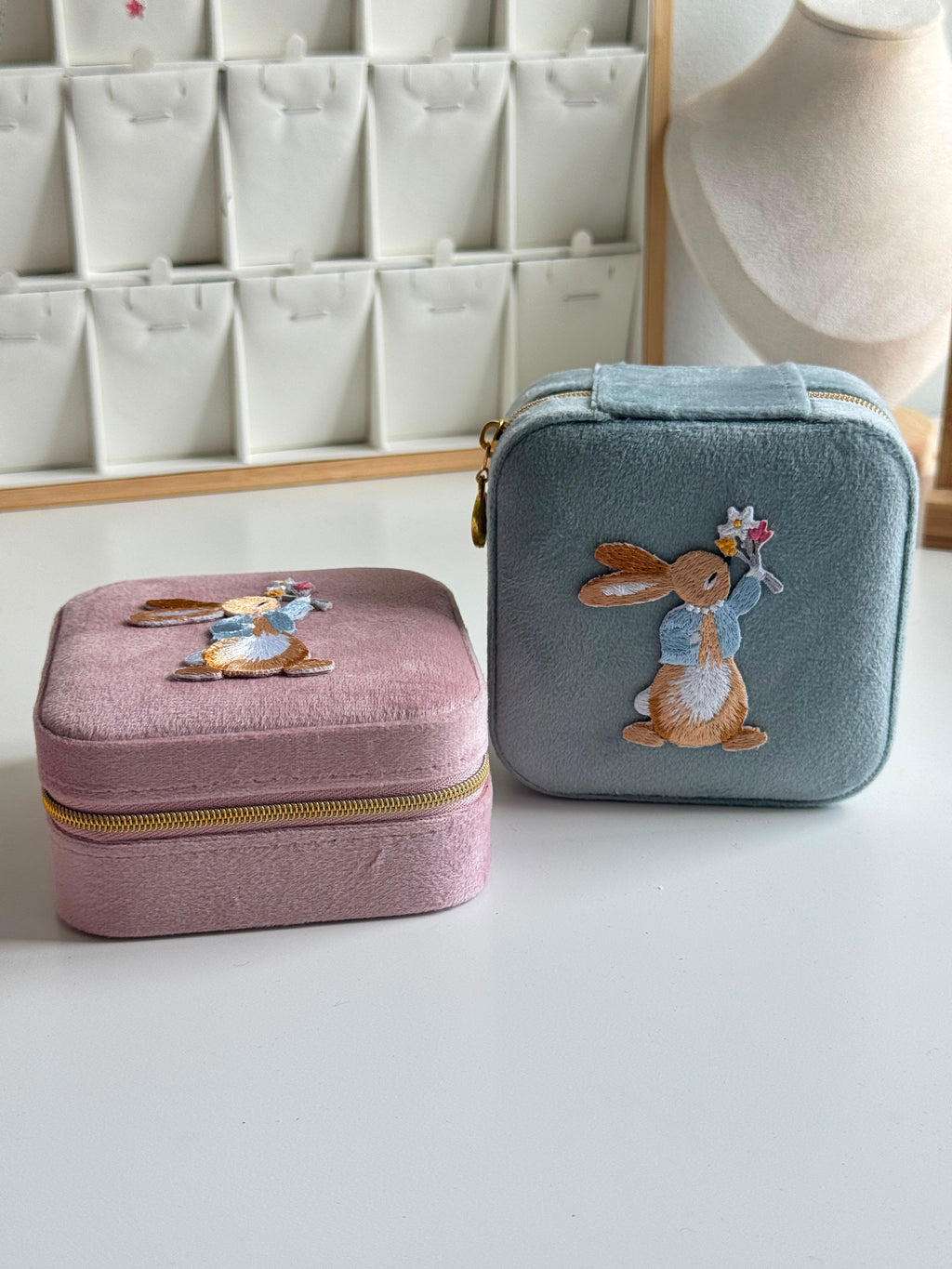Velvet Bunny Travel Jewelry Box