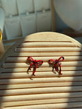 Red Bow Earrings