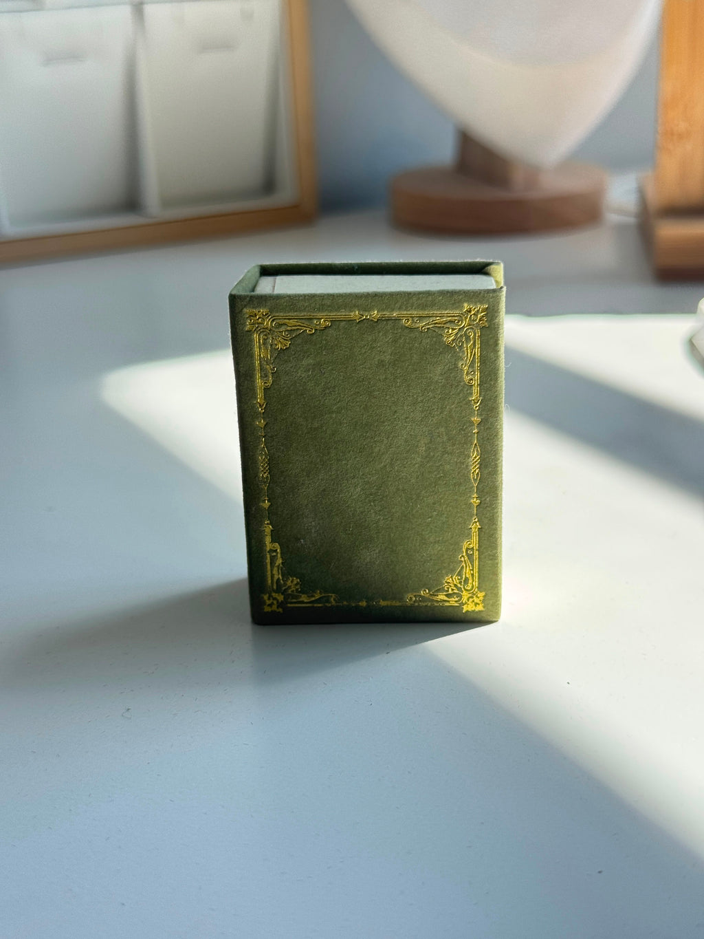 Vintage Book velvet jewelry Box