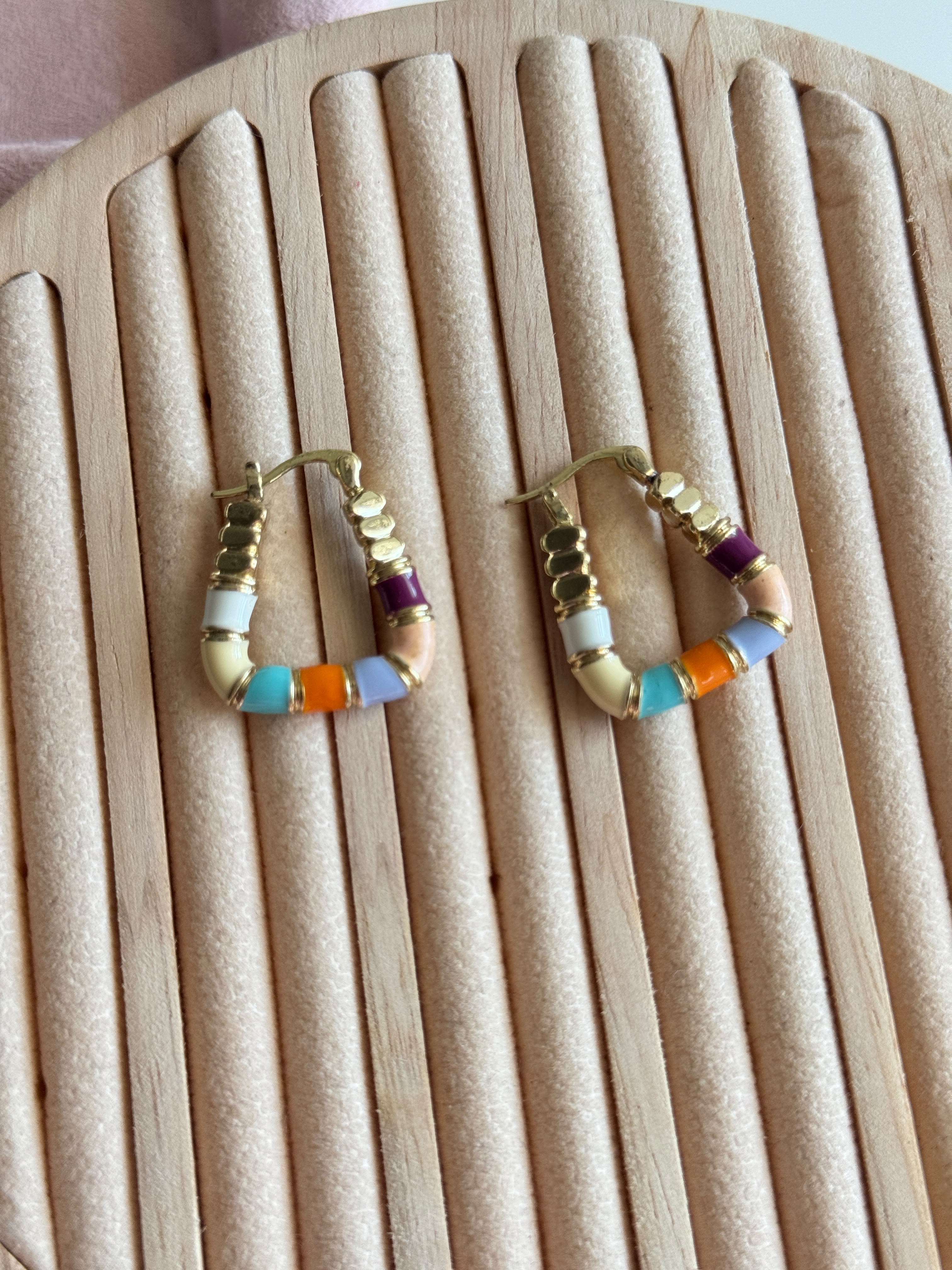 18k multicolor Gold Earrings