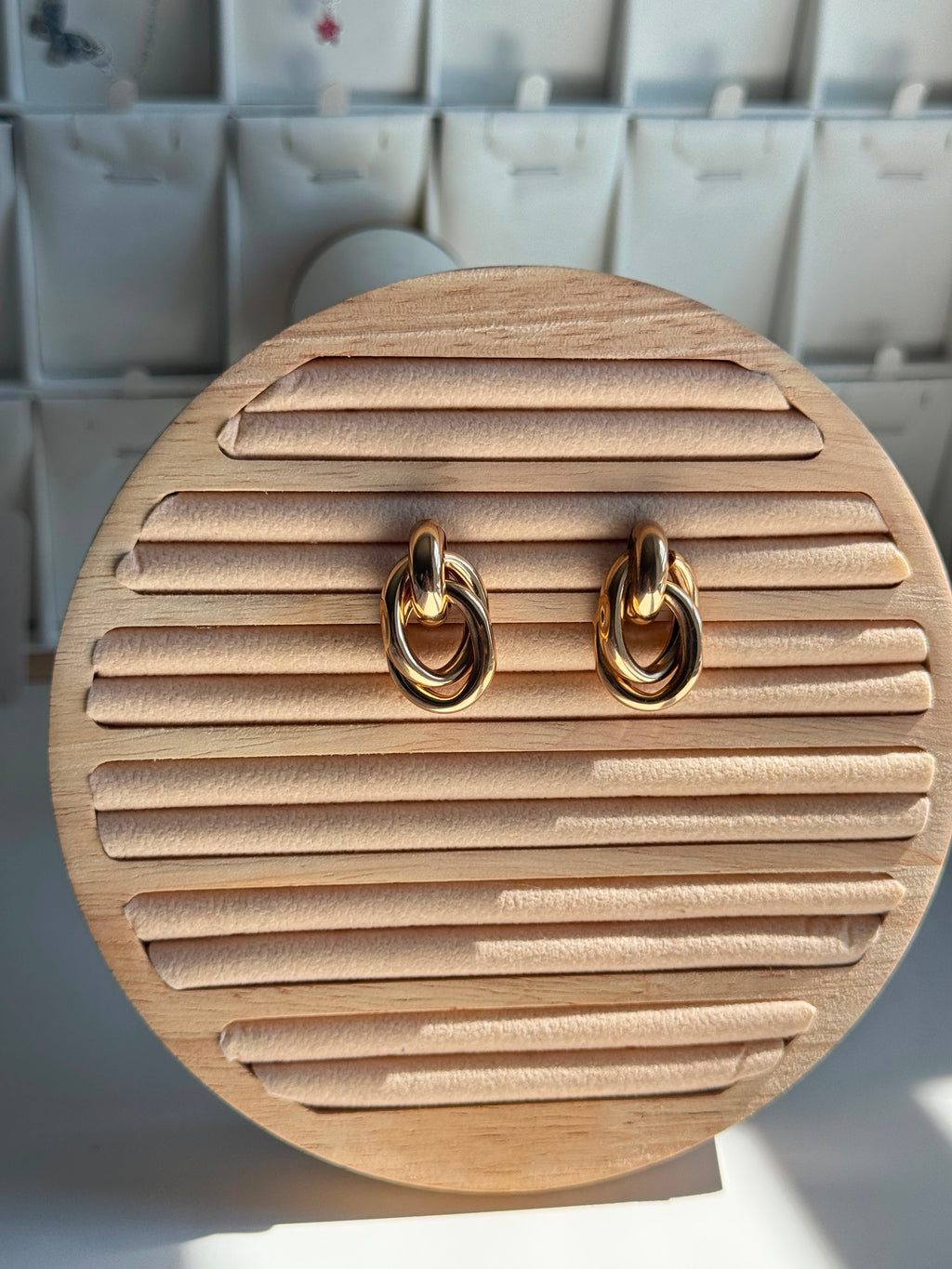 Slupted Gold Hoop earrings